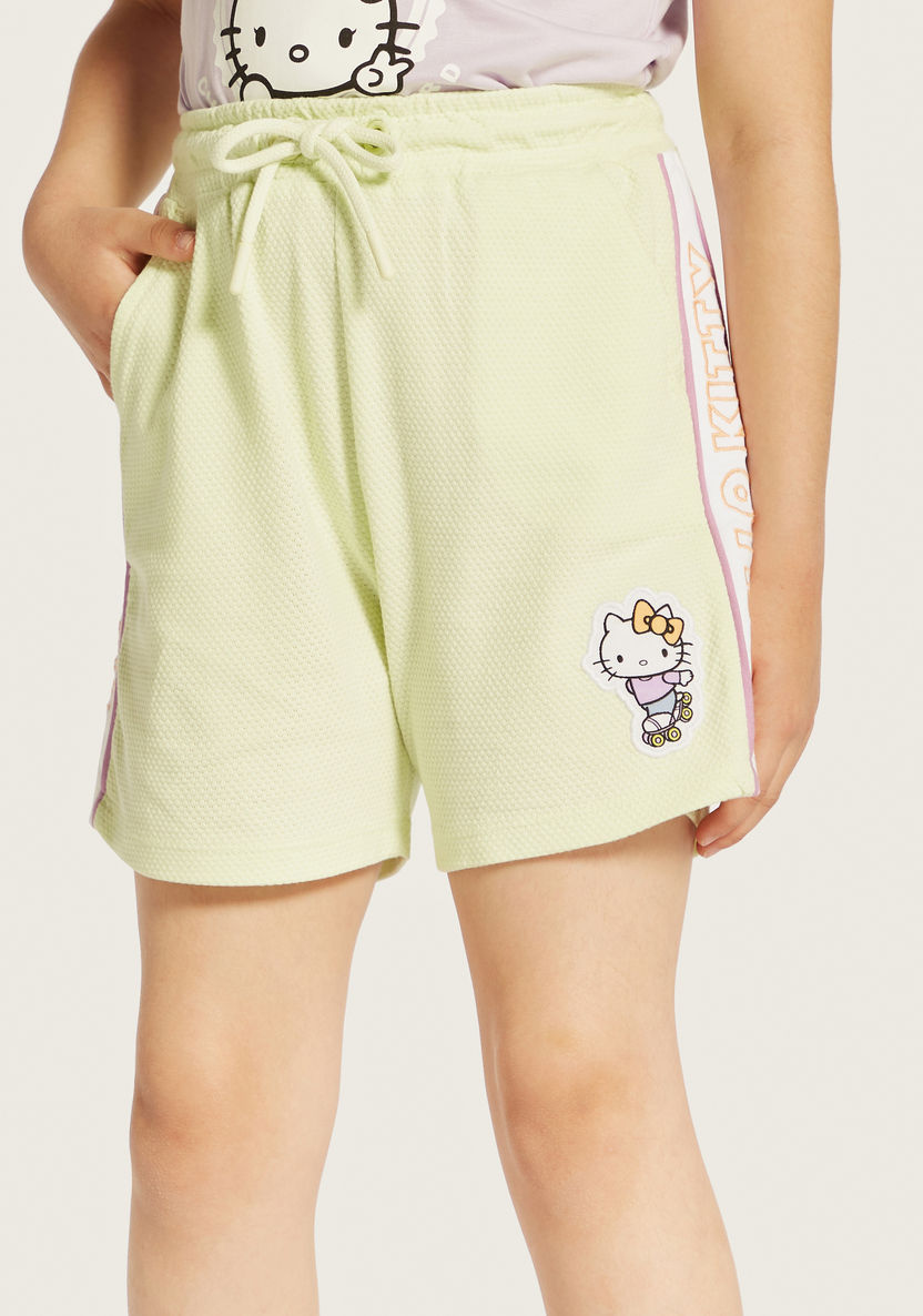 Sanrio Hello Kitty Print Shorts with Drawstring Closure-Shorts-image-2