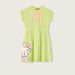 Sanrio Hello Kitty Glitter Print Dress with Short Sleeves-Dresses%2C Gowns and Frocks-thumbnail-0