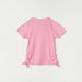 Barbie Embroidered T-shirt with Tie-Up Detail and Short Sleeves-T Shirts-thumbnailMobile-3