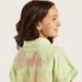 Barbie Detail Short Sleeve Shirt with Button Closure and Pocket-Blouses-thumbnail-3
