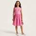 Barbie Print Dress with Round Neck and Short Sleeves-Dresses%2C Gowns and Frocks-thumbnailMobile-0