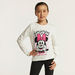 Disney Minnie Mouse Print Crew Neck T-shirt with Long Sleeves-T Shirts-thumbnailMobile-0