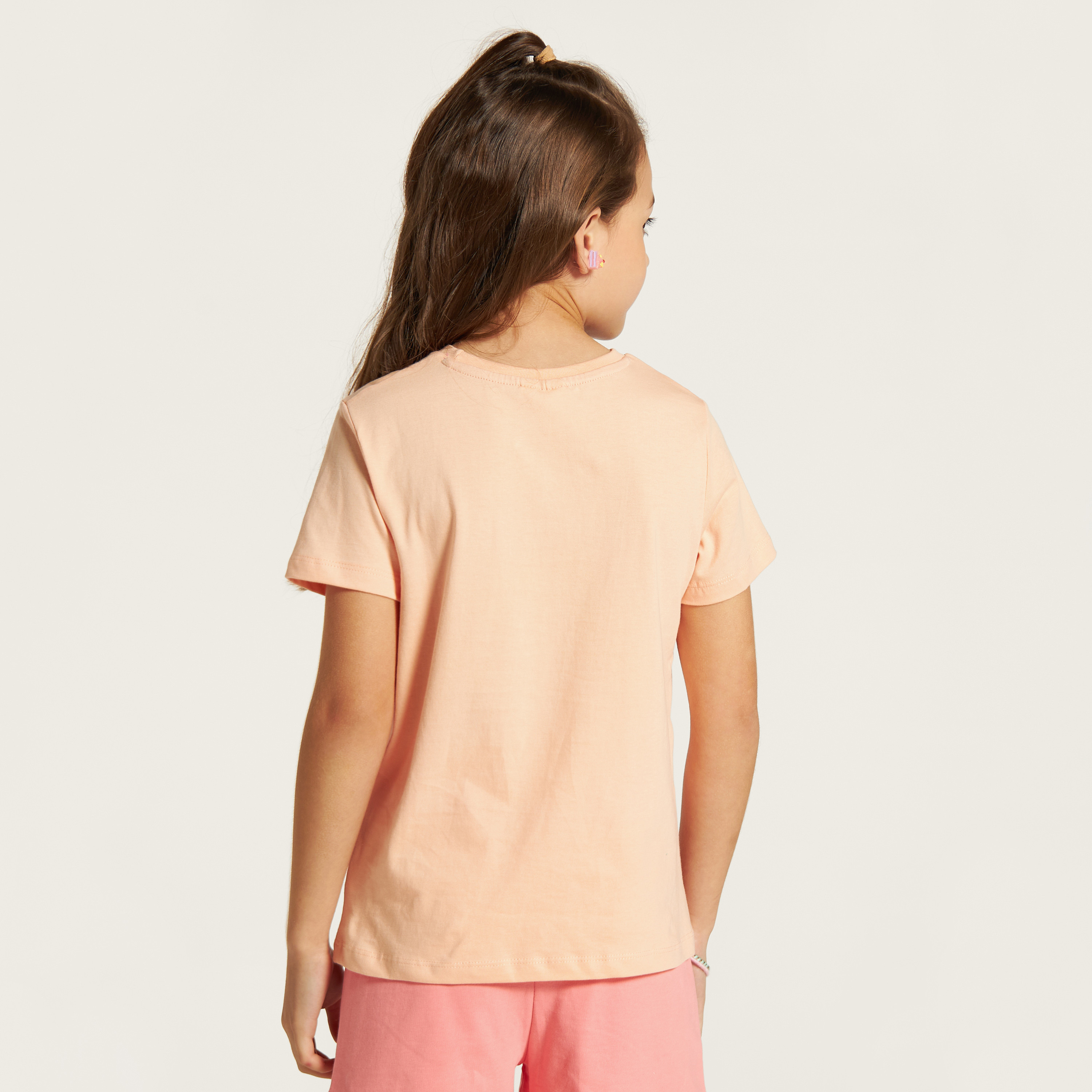 Disney Minnie Mouse Print Crew Neck T-shirt-girls-clothing-tshirts-image-4