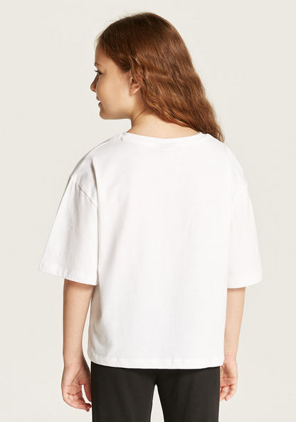 Disney Princess Jasmine Print T-shirt with Short Sleeves-T Shirts-image-3