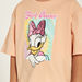 Daisy Duck Print T-shirt with Round Neck and Short Sleeves-T Shirts-thumbnailMobile-1