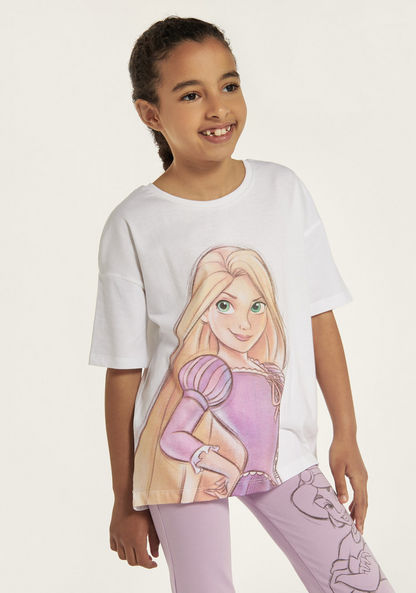 Disney Princess Graphic Print T-Shirt-T Shirts-image-0