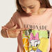 Disney Daisy Duck Print T-shirt with Round Neck-T Shirts-thumbnailMobile-2
