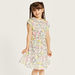 Disney All-Over Princess Print Dress with Round Neck and Short Sleeves-Dresses%2C Gowns and Frocks-thumbnailMobile-1