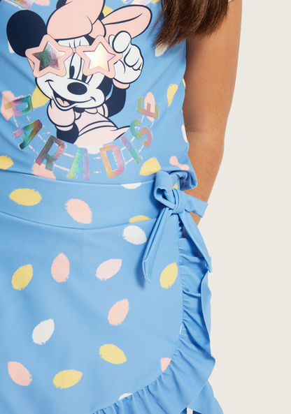 Disney Minnie Mouse Print Top and Skirt Set-Swimwear-image-3