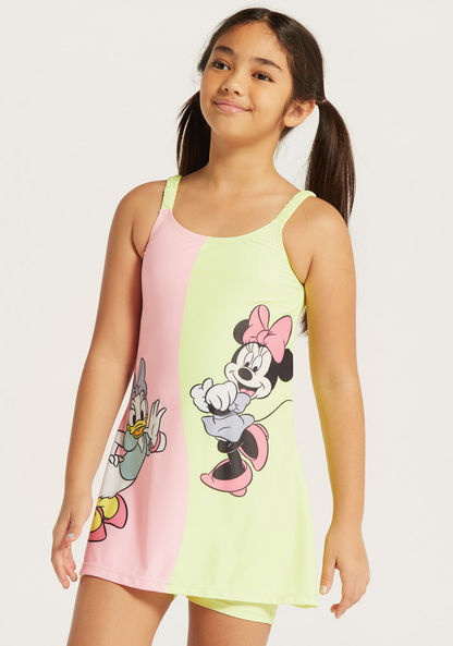 Disney Minnie Mouse Print Swimsuit-Swimwear-image-1