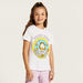 Garfield Print Crew Neck T-shirt with Short Sleeves-T Shirts-thumbnailMobile-0