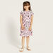 Snoopy Print Dress with Round Neck and Short Sleeves-Dresses%2C Gowns and Frocks-thumbnailMobile-0