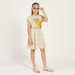 Garfield Print Dress with Round Neck and Short Sleeves-Dresses%2C Gowns and Frocks-thumbnailMobile-0