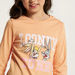 Bugs Bunny Print T-shirt with Round Neck and Long Sleeves-T Shirts-thumbnail-2