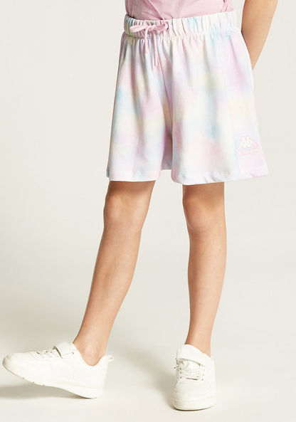 Kappa Tie-Dye Print Shorts with Drawstring Closure-Shorts-image-0