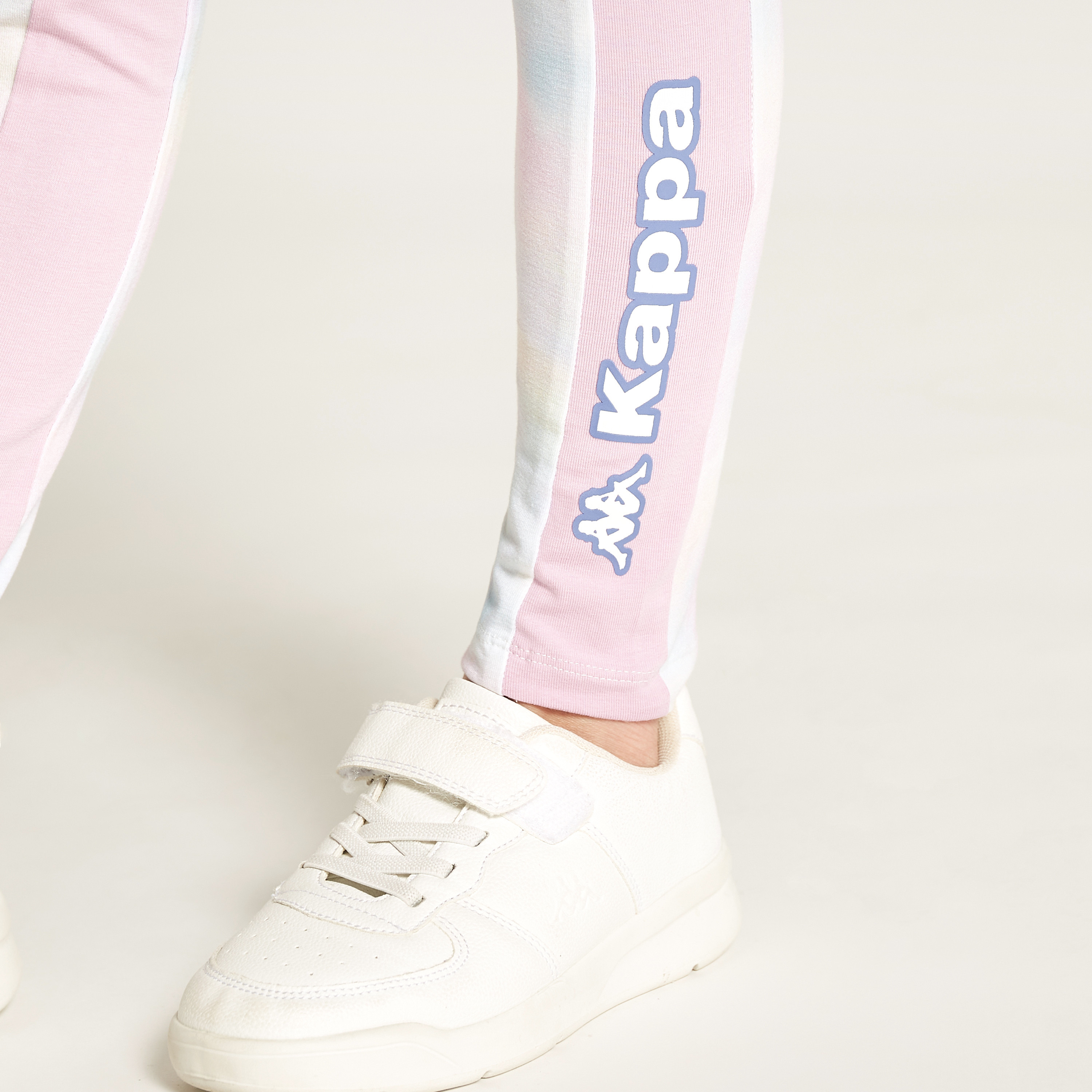 Kappa Logo Print Leggings with Elasticised Waistband-girls-clothing-sportswear-bottoms-image-3