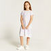 Kappa Ombre Logo Detail Dress with Round Neck and Short Sleeves-Dresses-thumbnail-0