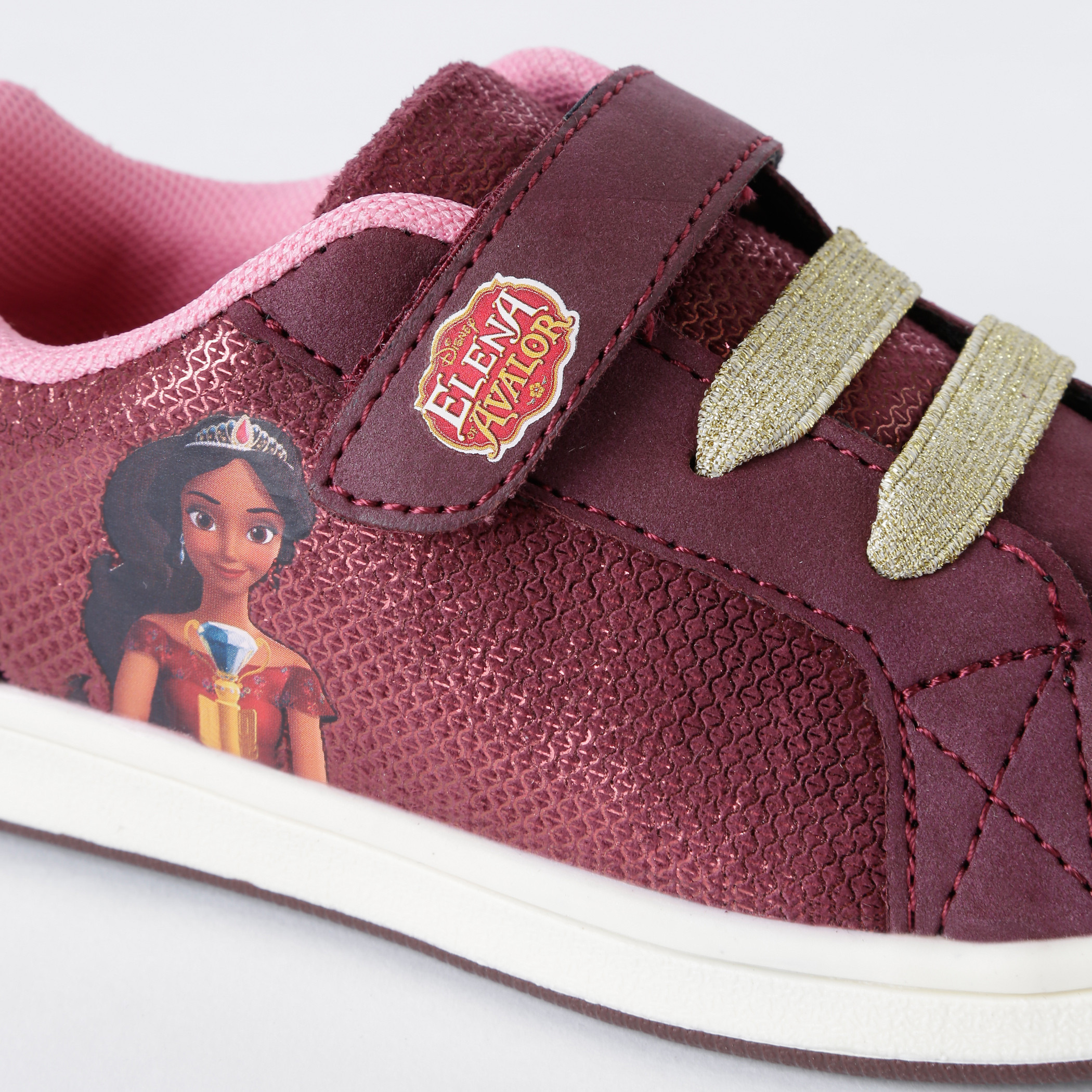 Buy Elena of Avalor Textured Sneakers with Hook and Loop Closure Online for Girls Centrepoint UAE