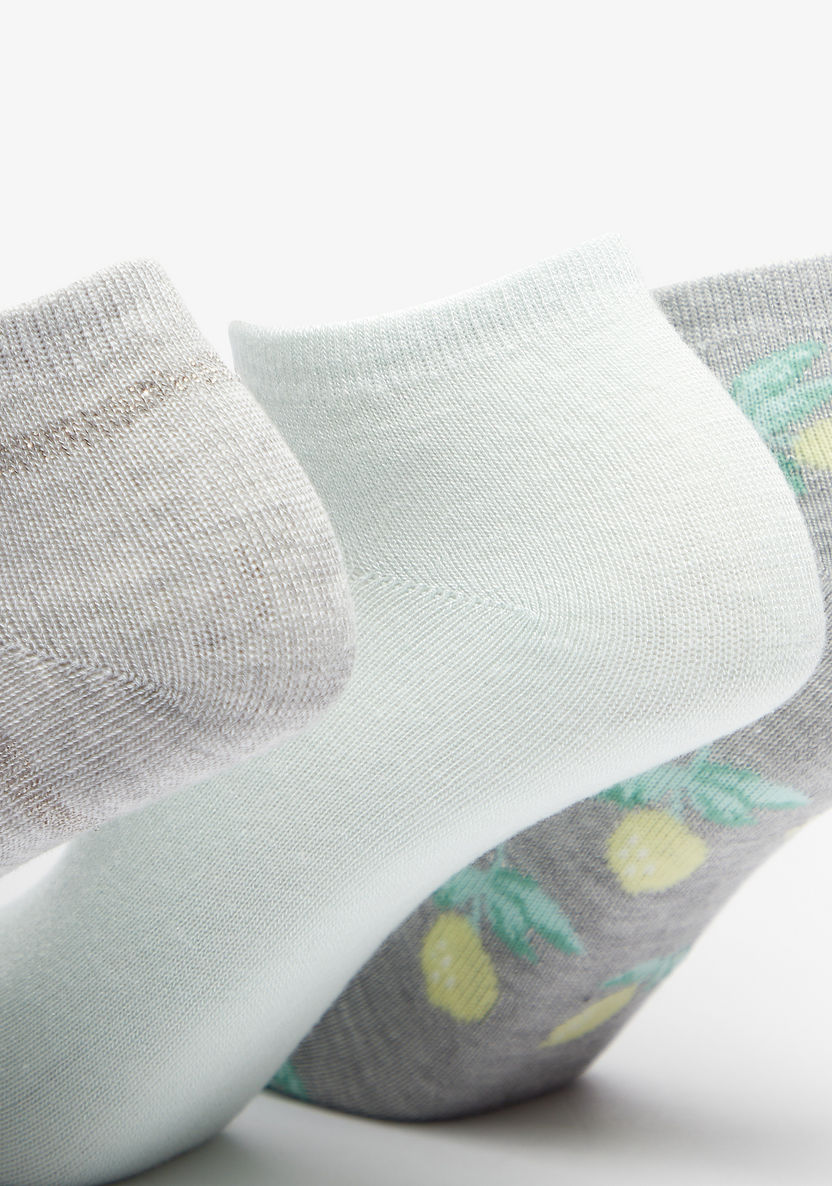 Set of 3 - Assorted Ankle Length Socks-Women%27s Socks-image-1