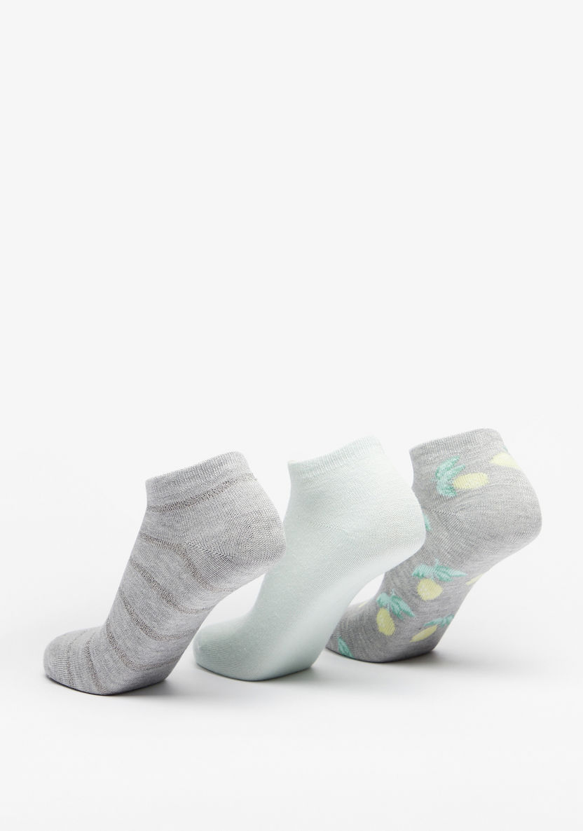 Set of 3 - Assorted Ankle Length Socks-Women%27s Socks-image-2