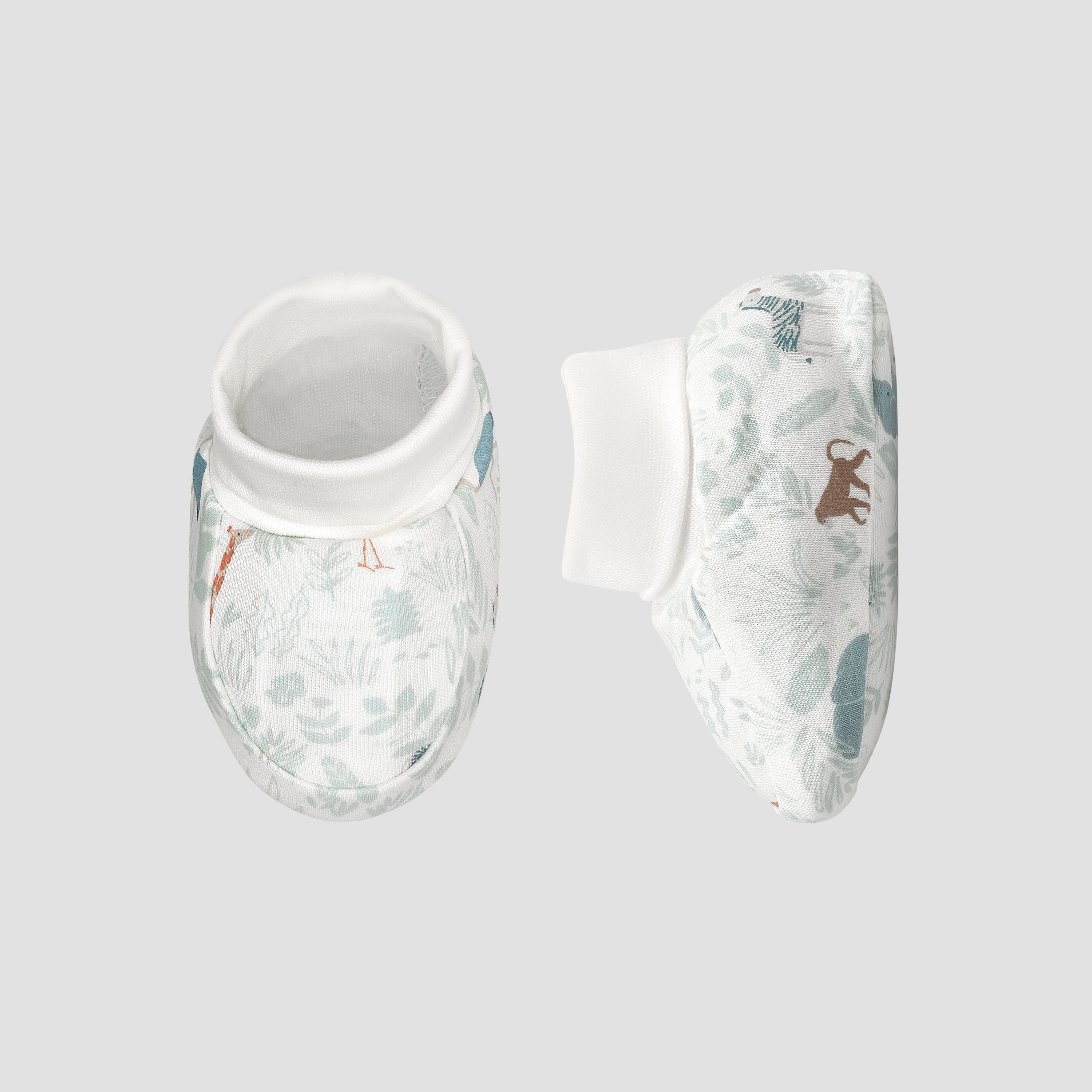 Pack of 2 Juniors Booties with Safari Print-baby-boys-shoes-booties-image-2