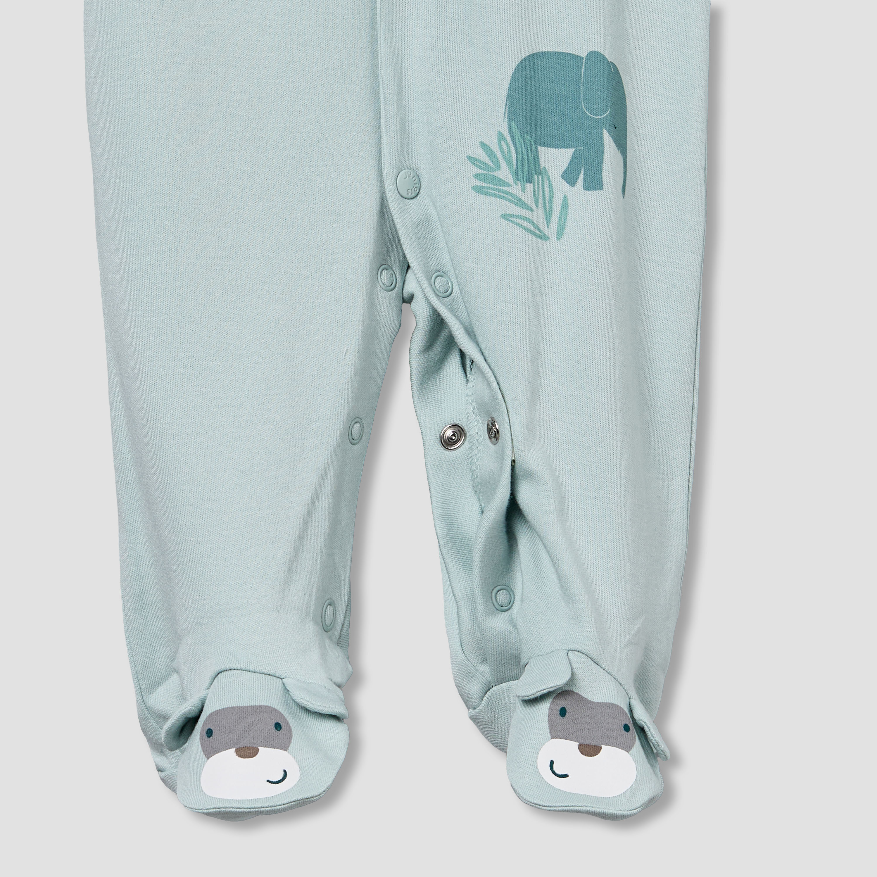 Juniors Cotton V-neck Long Sleeve Sleepsuit with Safari Print-baby-boys-clothing-nightwear-sleepsuits-image-5