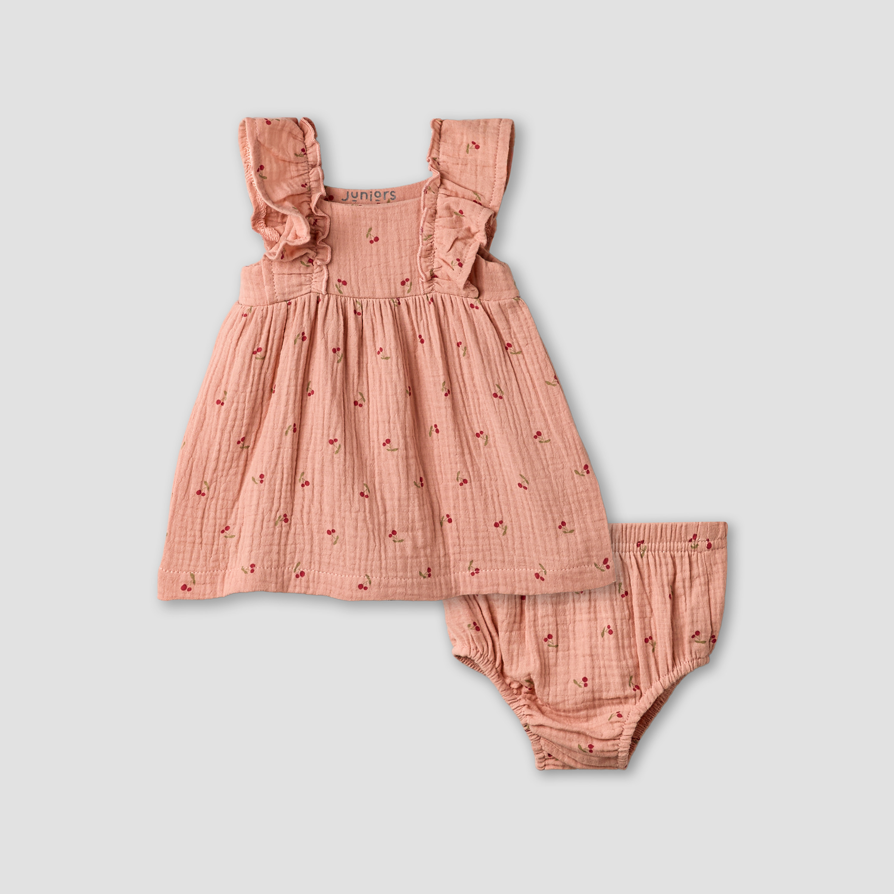 فستان دون أكمام بياقة مربعة وسروال داخلي من جونيورز-baby-girls-clothing-dressesandjumpsuits-image-2
