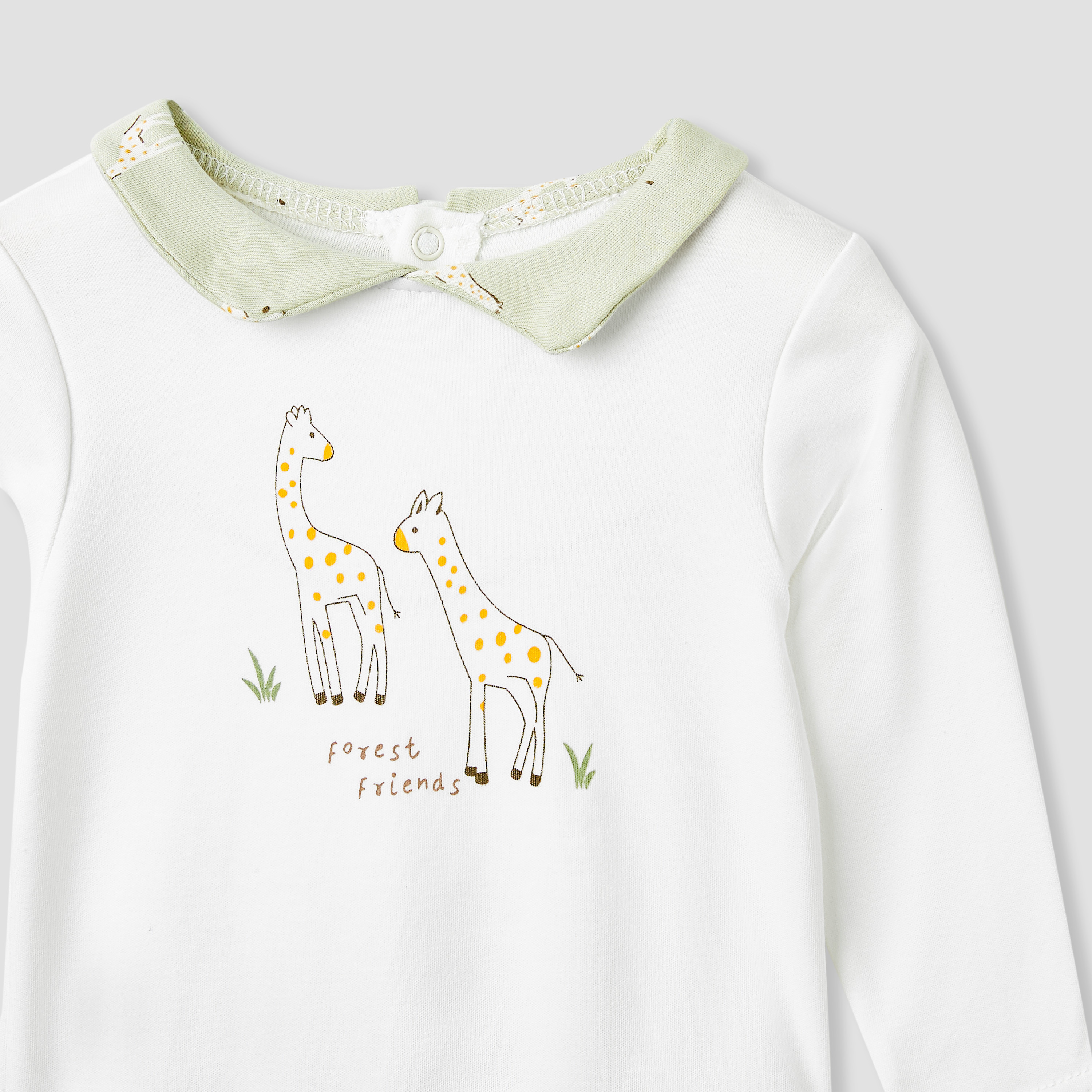 بدلة نوم بياقة وطبعات زرافة وأكمام طويلة من جونيورز-baby-boys-clothing-nightwear-sleepsuits-image-5