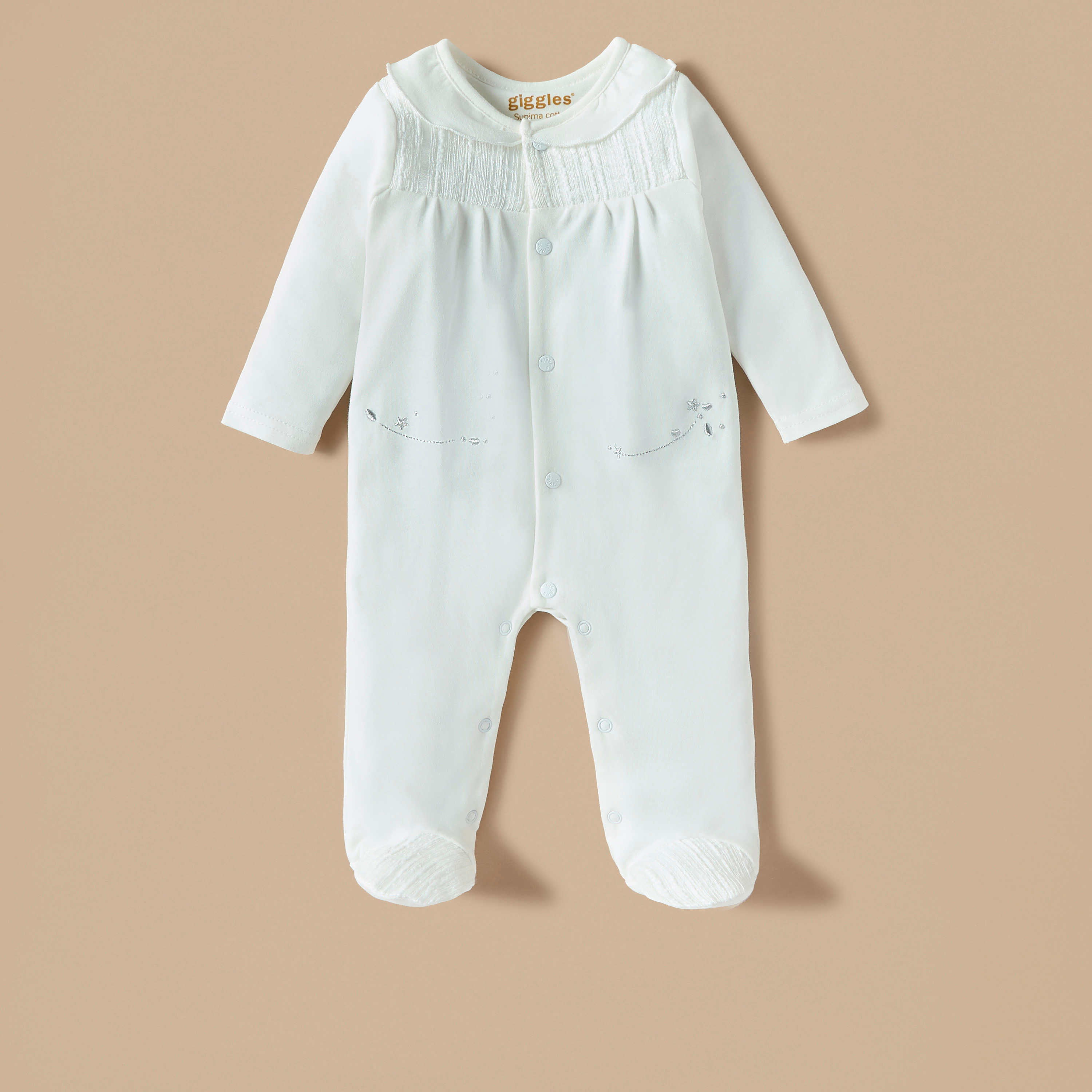 Giggles Embroidered Closed Foot Sleepsuit with Peter Pan Collar-baby-girls-clothing-nightwear-sleepsuits-image-1