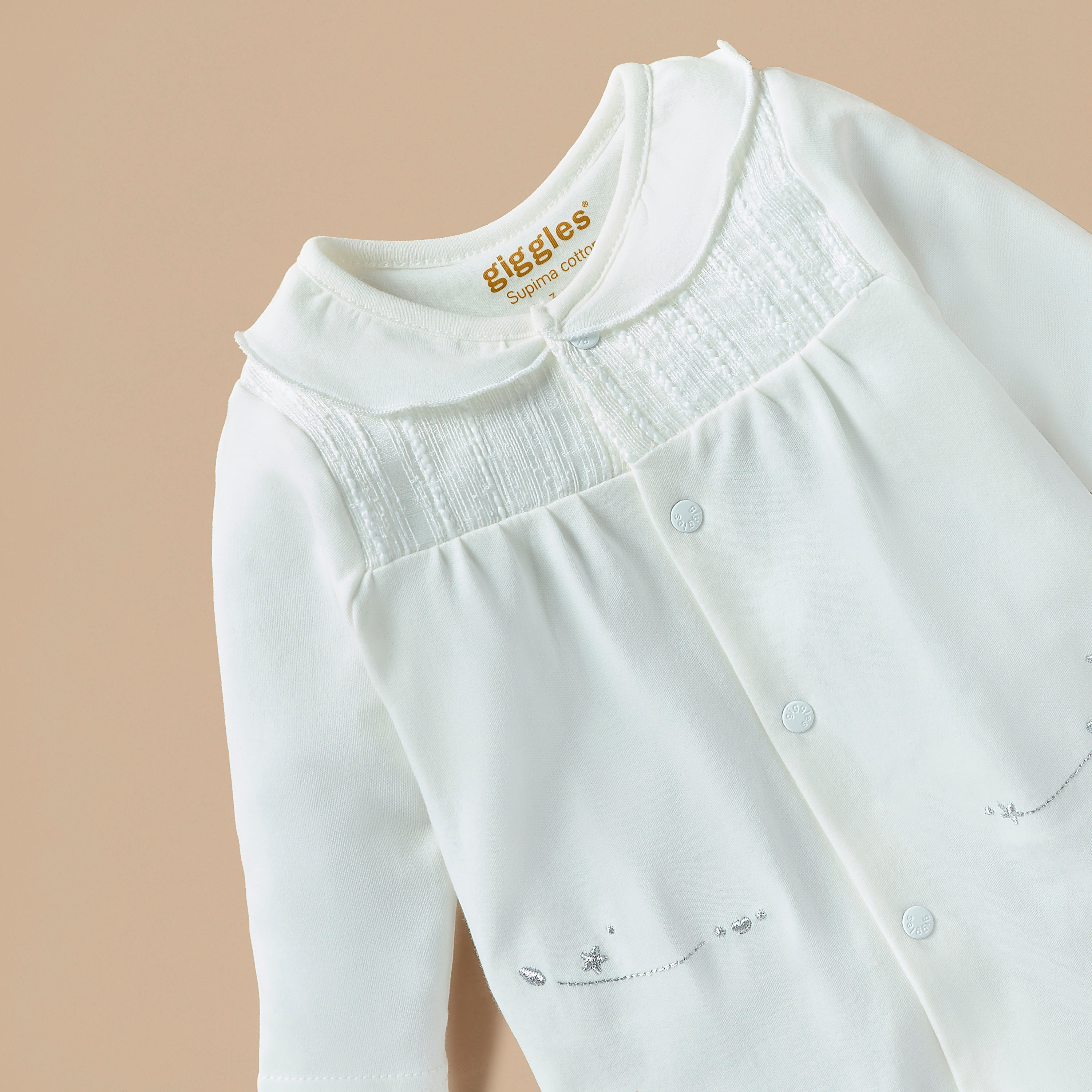 Giggles Embroidered Closed Foot Sleepsuit with Peter Pan Collar-baby-girls-clothing-nightwear-sleepsuits-image-2