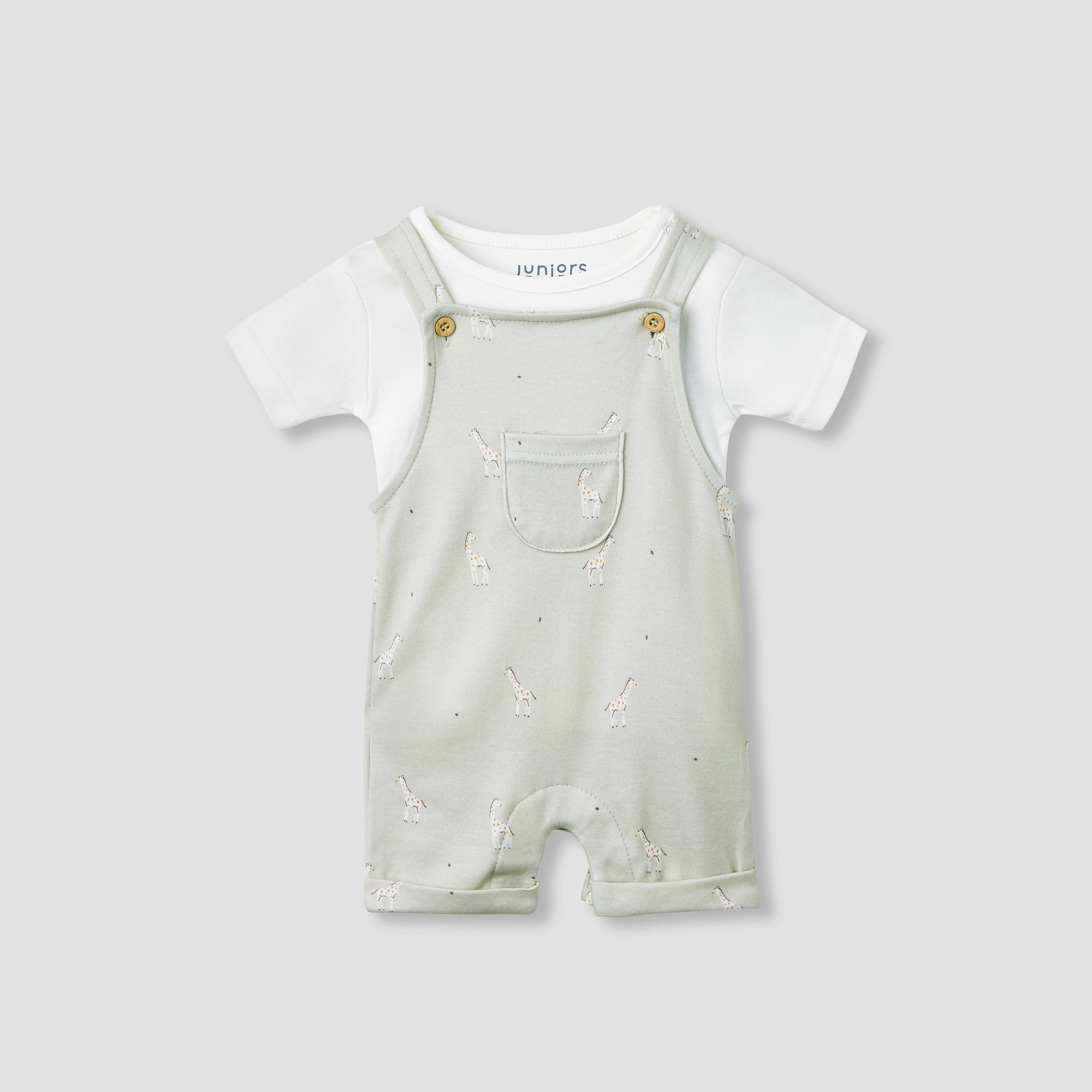 طقم دنغري بطبعات زرافة وتيشيرت من جونيورز-baby-boys-clothing-rompers-image-8