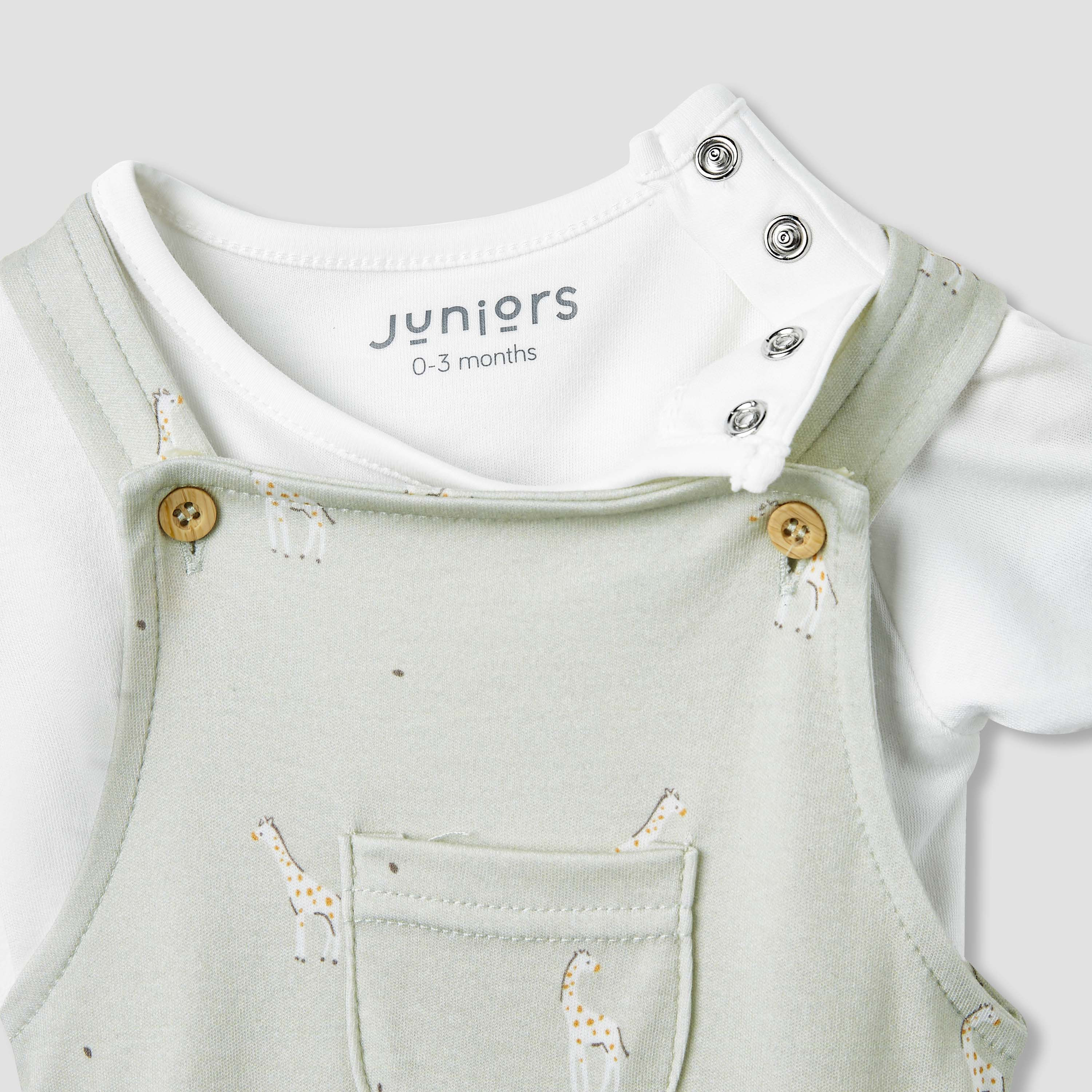 طقم دنغري بطبعات زرافة وتيشيرت من جونيورز-baby-boys-clothing-rompers-image-5