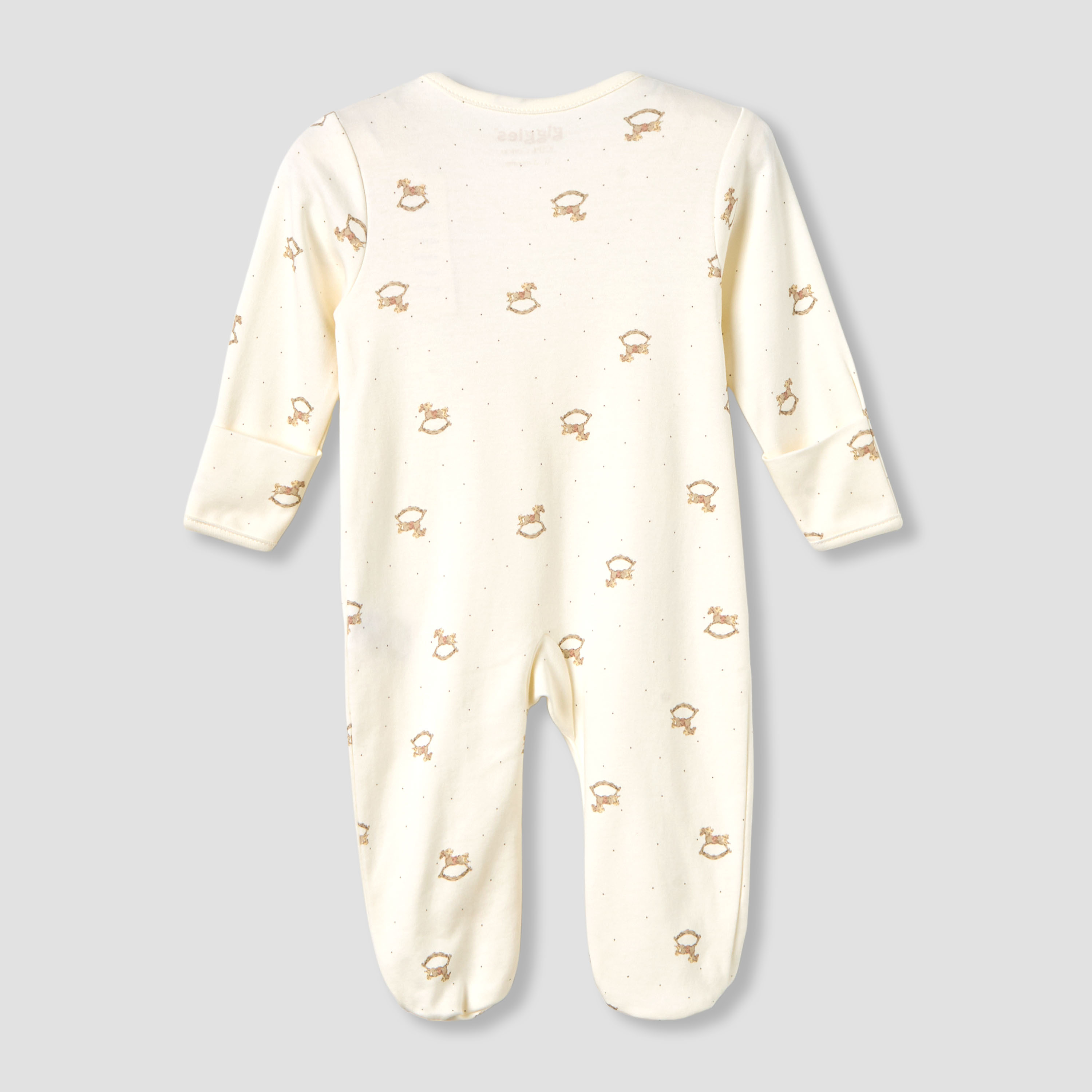Giggles Cotton Round Neck Long Sleeves Sleepsuit with Rocking Horse Print-baby-boys-clothing-nightwear-sleepsuits-image-2