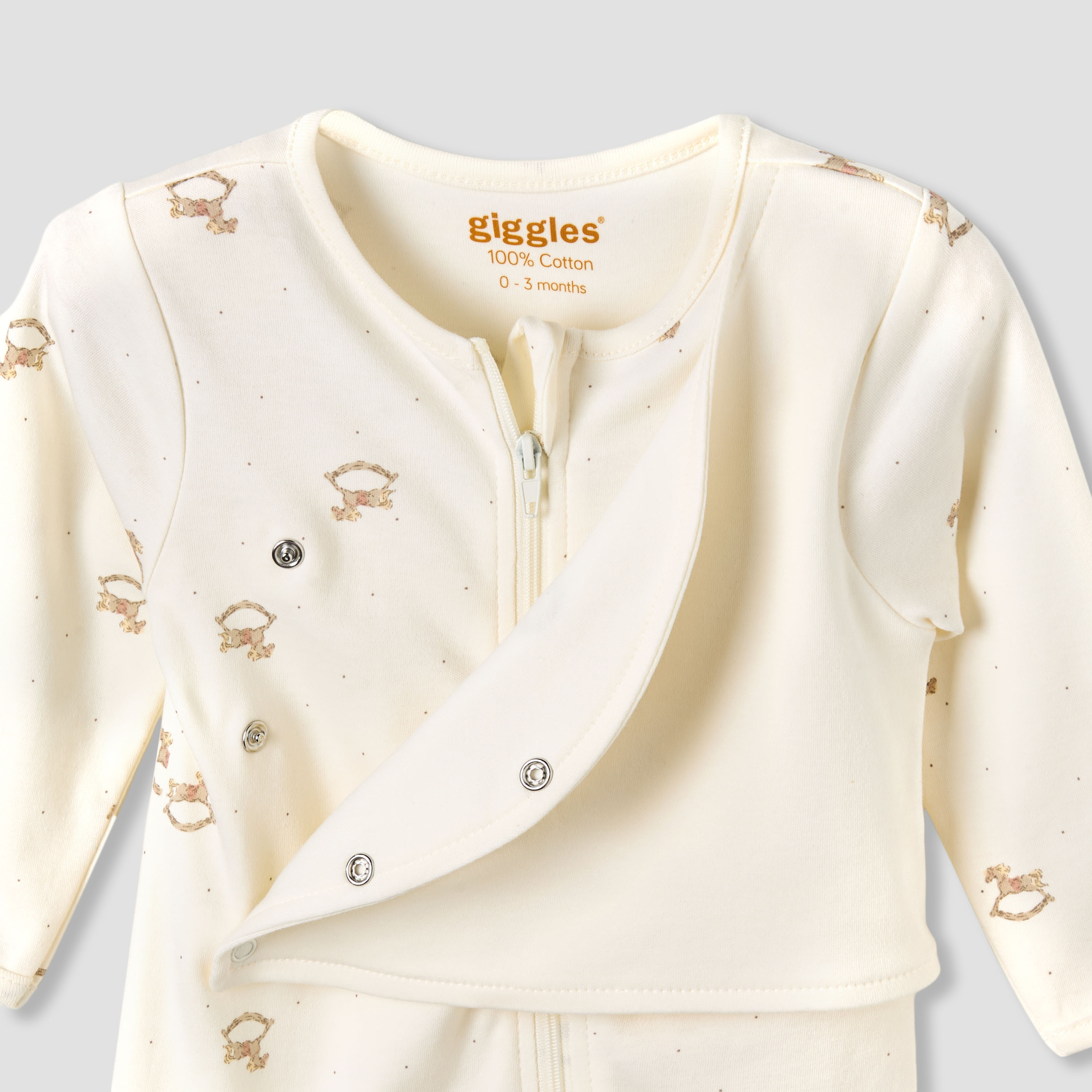 Giggles Cotton Round Neck Long Sleeves Sleepsuit with Rocking Horse Print-baby-boys-clothing-nightwear-sleepsuits-image-4