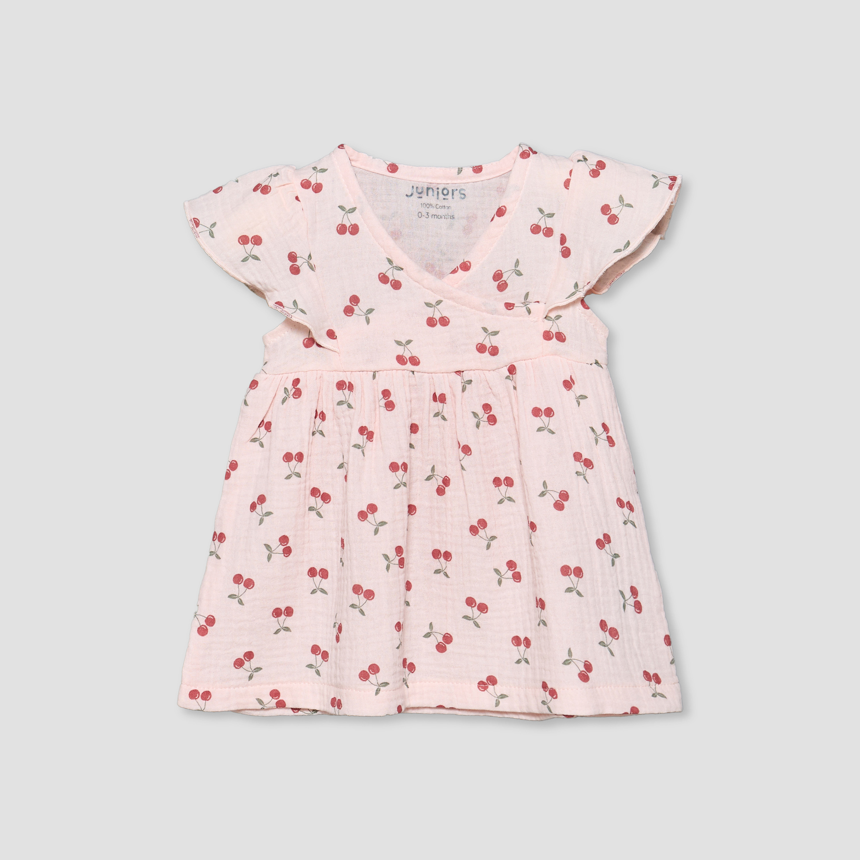 Juniors V-neck Short Sleeves A-line Dress with Bloomers-baby-girls-clothing-dressesandjumpsuits-image-3