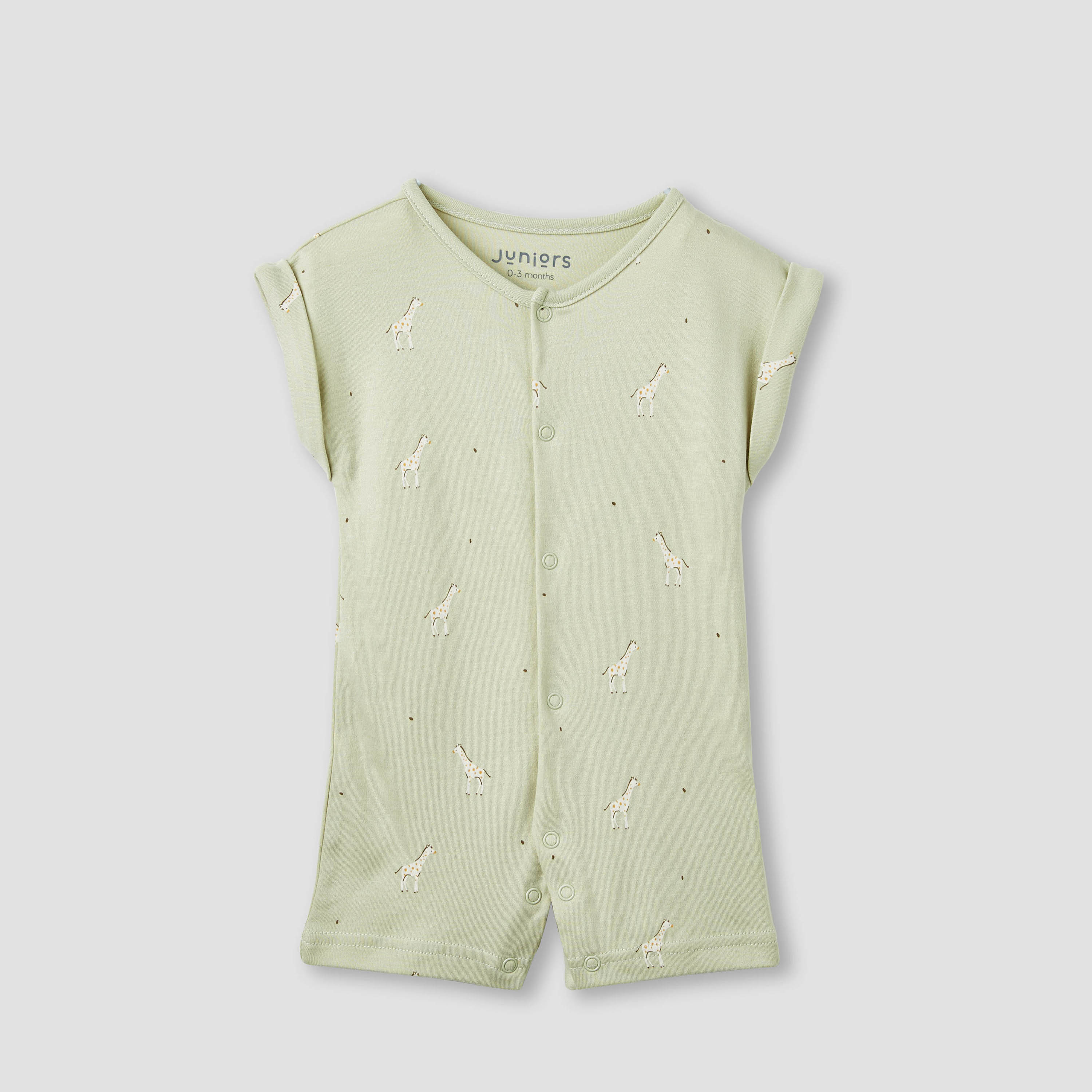 أفرول بطبعات زرافة وأكمام ممتدة من جونيورز-baby-boys-clothing-rompers-image-3