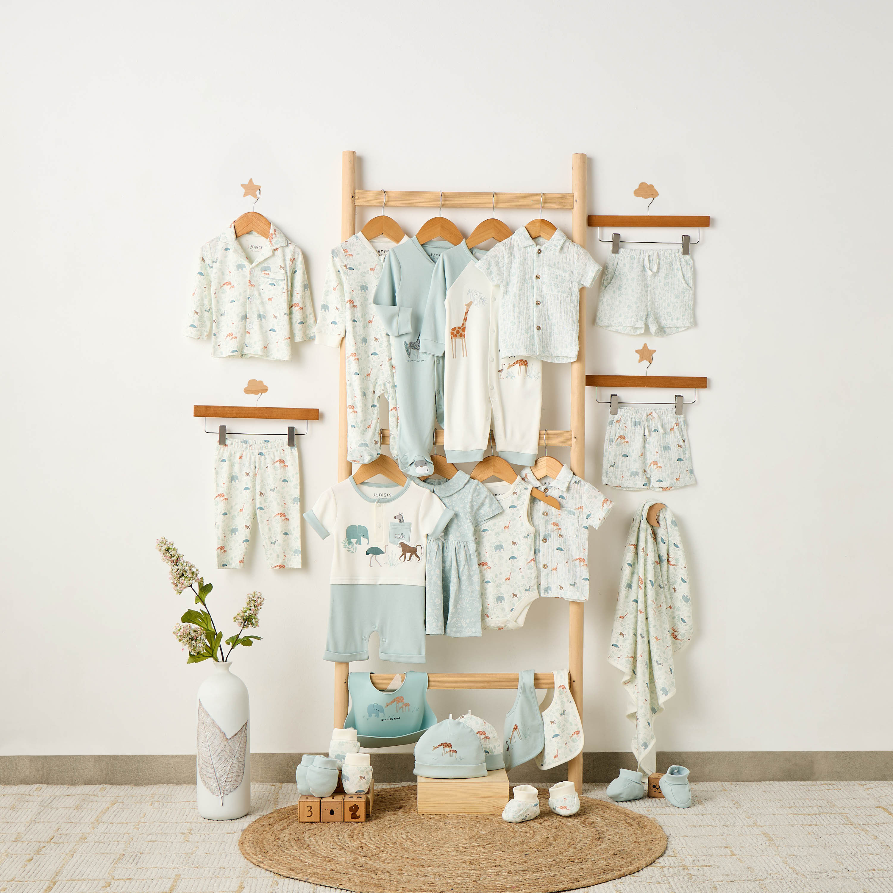 Juniors Round Neck Short Sleeve Romper with Safari Print-baby-boys-clothing-rompers-image-6