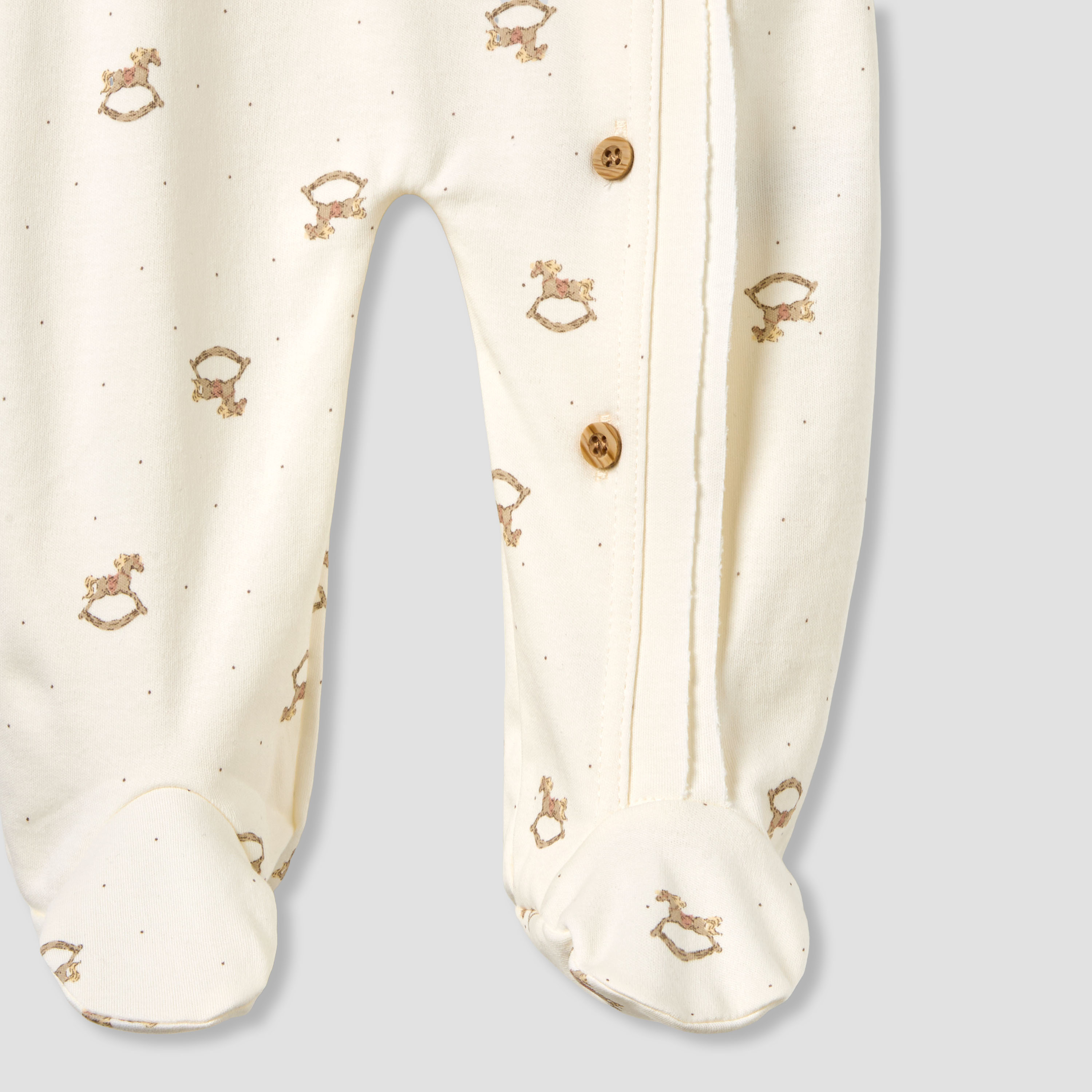 بدلة نوم قطنية بياقة مستديرة وأكمام طويلة بطبعات حصان هزاز من جيجلز-baby-boys-clothing-nightwear-sleepsuits-image-4