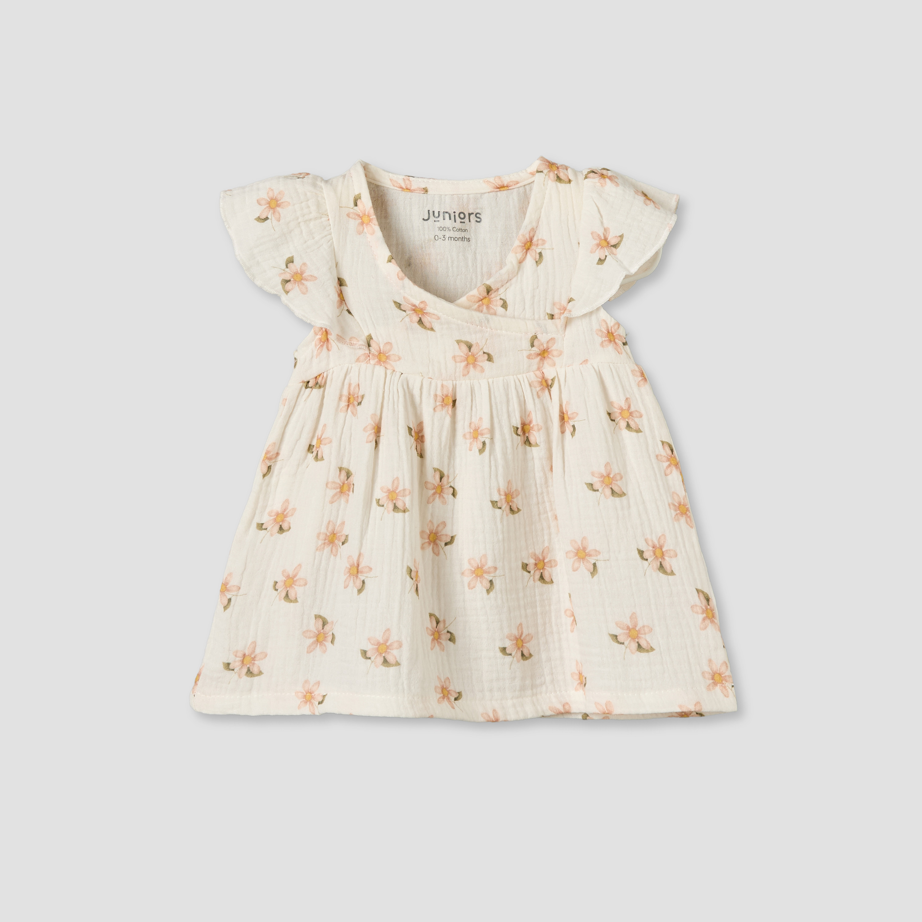 فستان إيه لاين بياقة حرف V وأكمام قصيرة مع سروال داخلي من جونيورز-baby-girls-clothing-dressesandjumpsuits-image-2