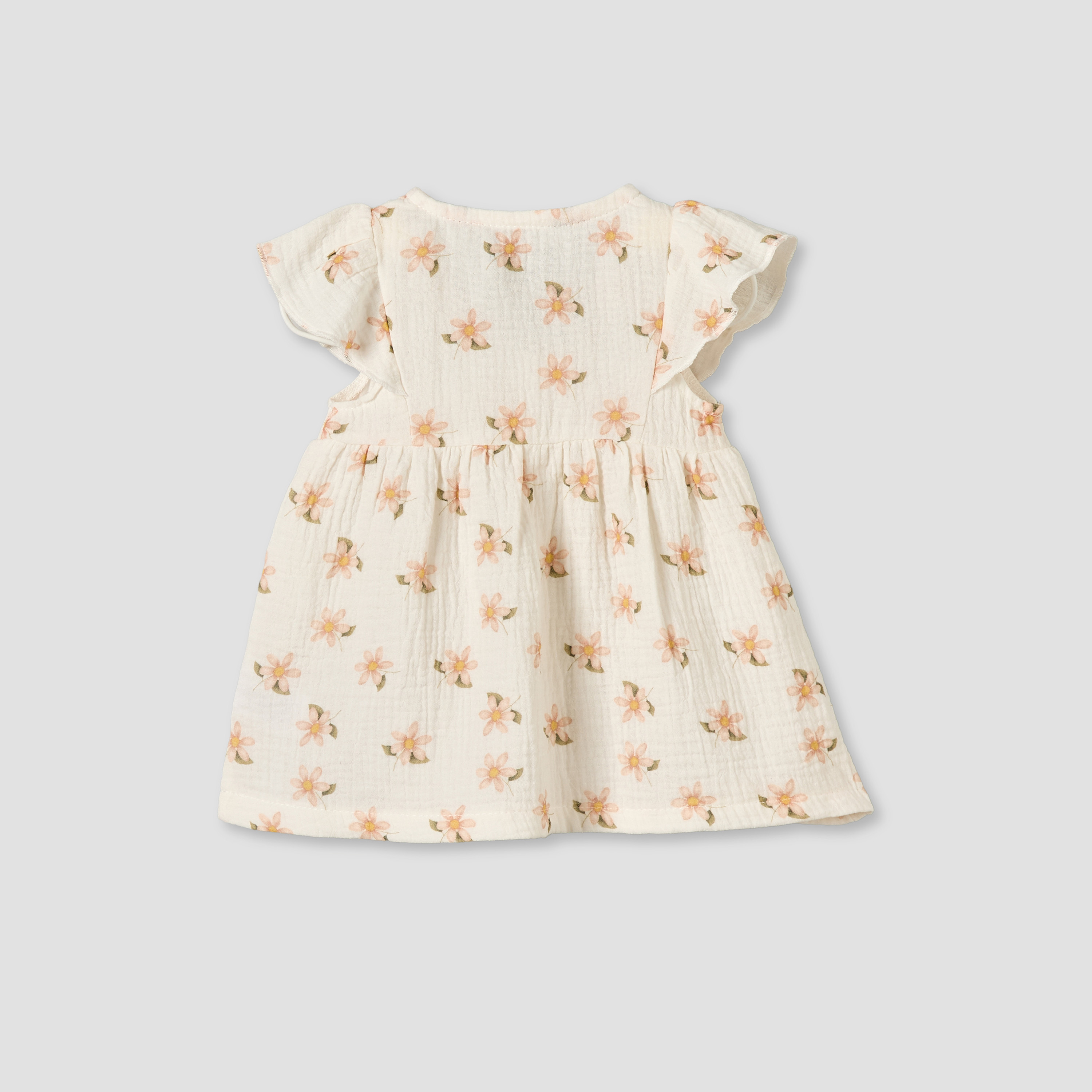 فستان إيه لاين بياقة حرف V وأكمام قصيرة مع سروال داخلي من جونيورز-baby-girls-clothing-dressesandjumpsuits-image-3