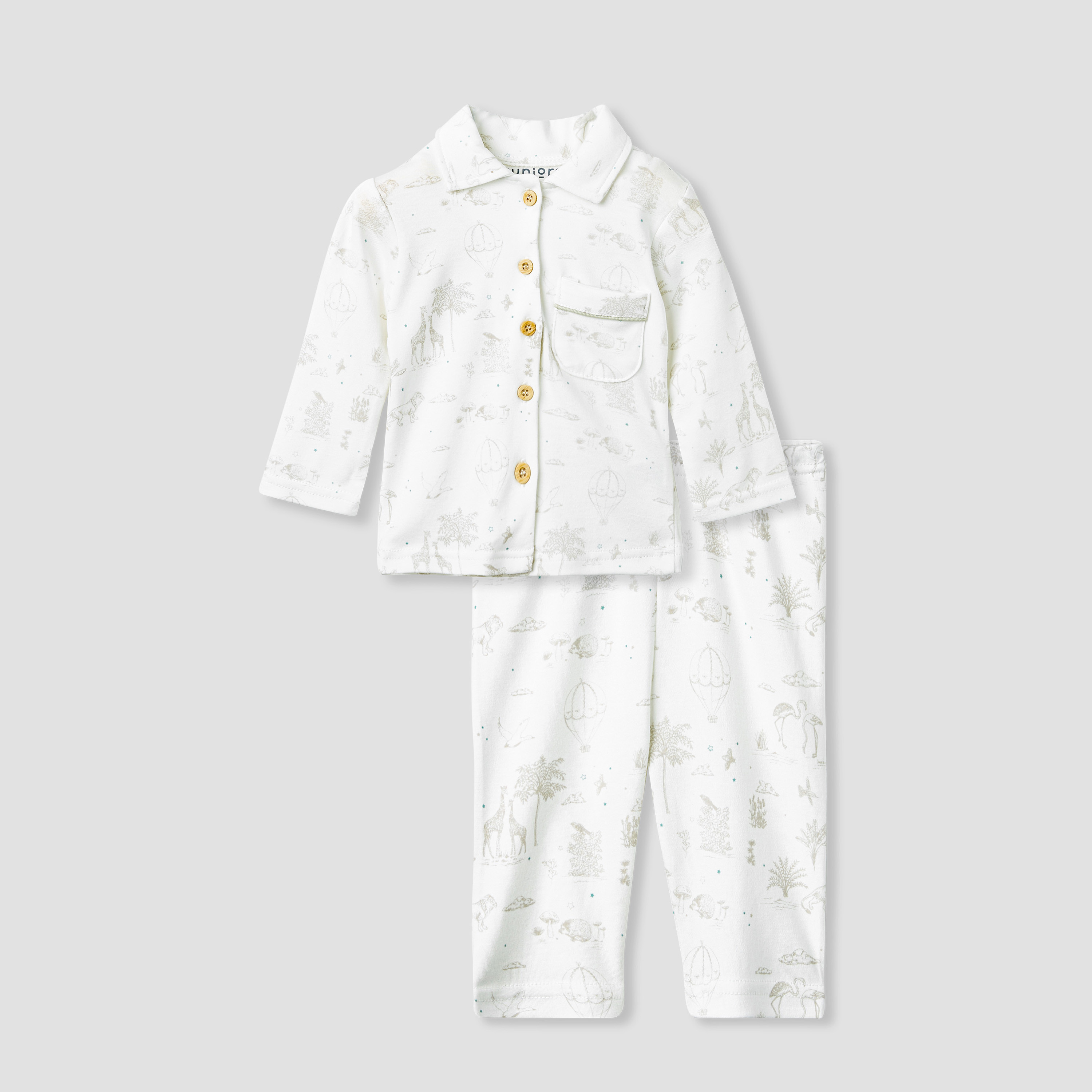 Juniors Printed Shirt and Pyjama Set-baby-boys-clothing-nightwear-pyjamasets-image-3