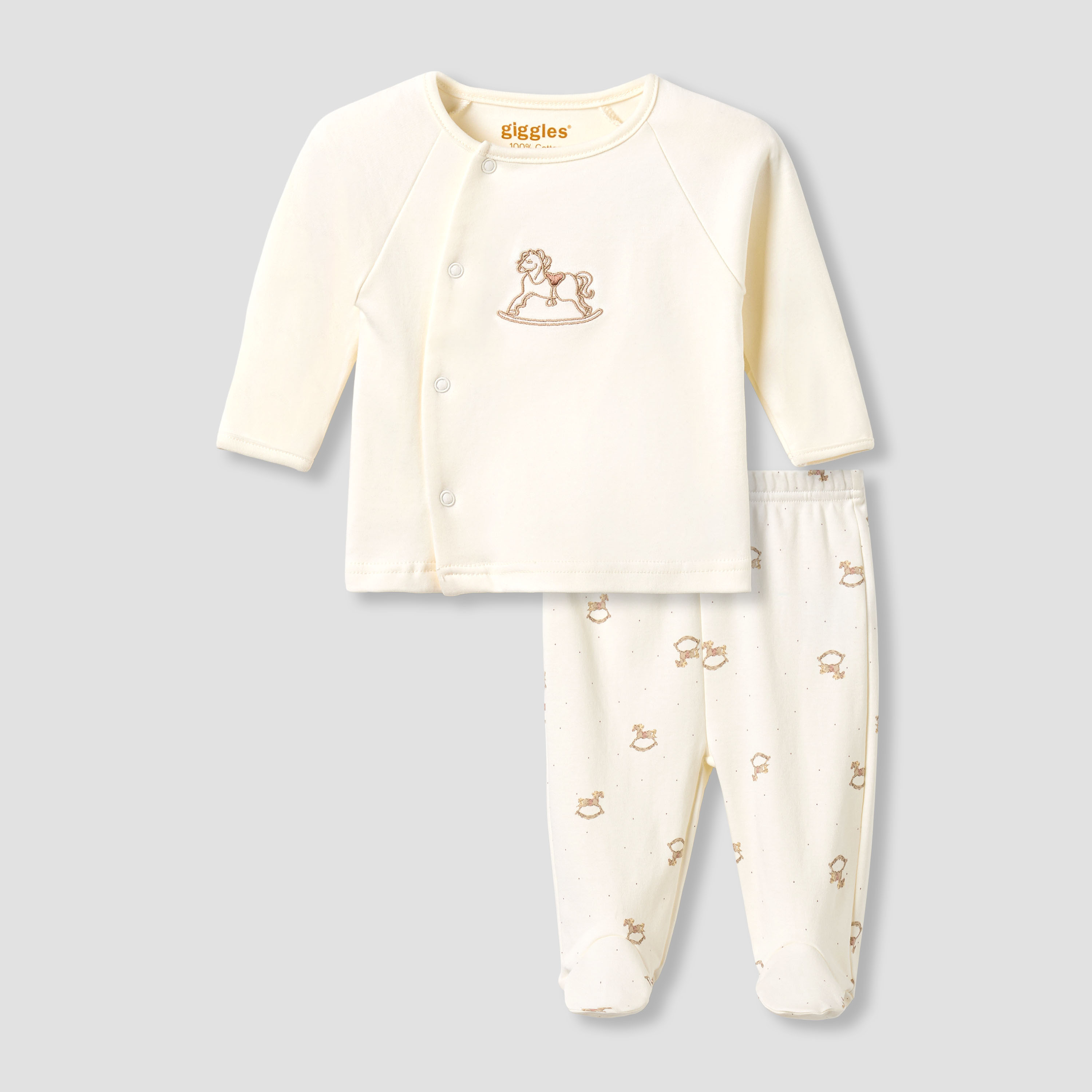 Giggles Cotton Round Neck Long Sleeves Pyjama Set with Rocking Horse Embroidery-baby-boys-clothing-nightwear-pyjamasets-image-1