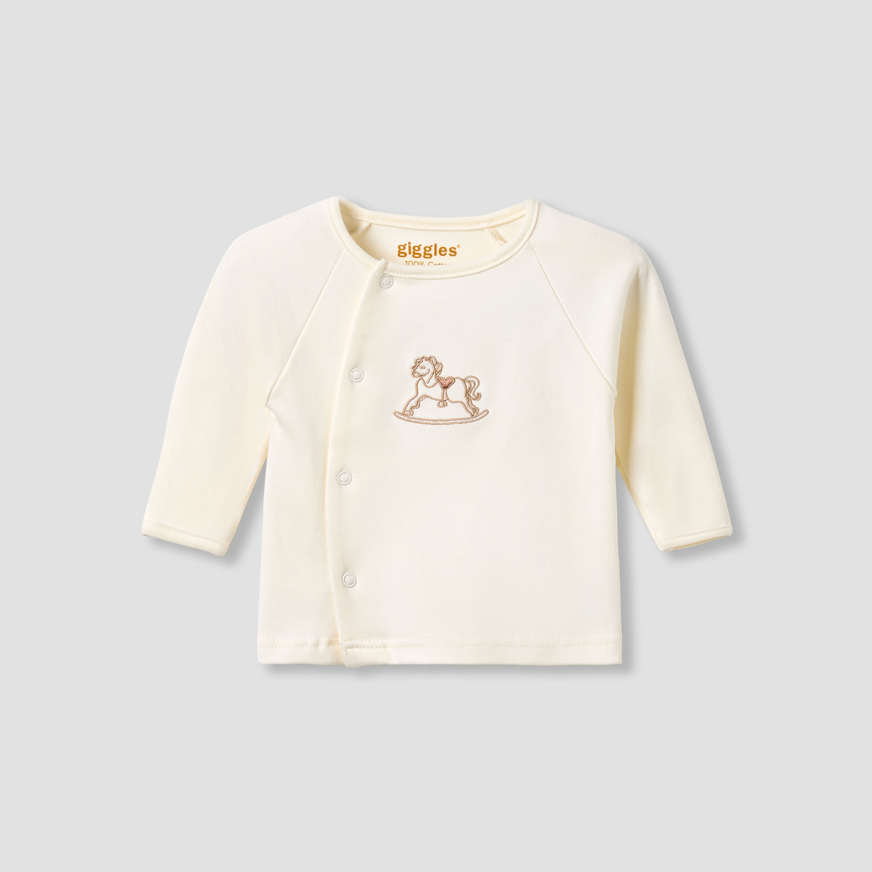 Giggles Cotton Round Neck Long Sleeves Pyjama Set with Rocking Horse Embroidery-baby-boys-clothing-nightwear-pyjamasets-image-2