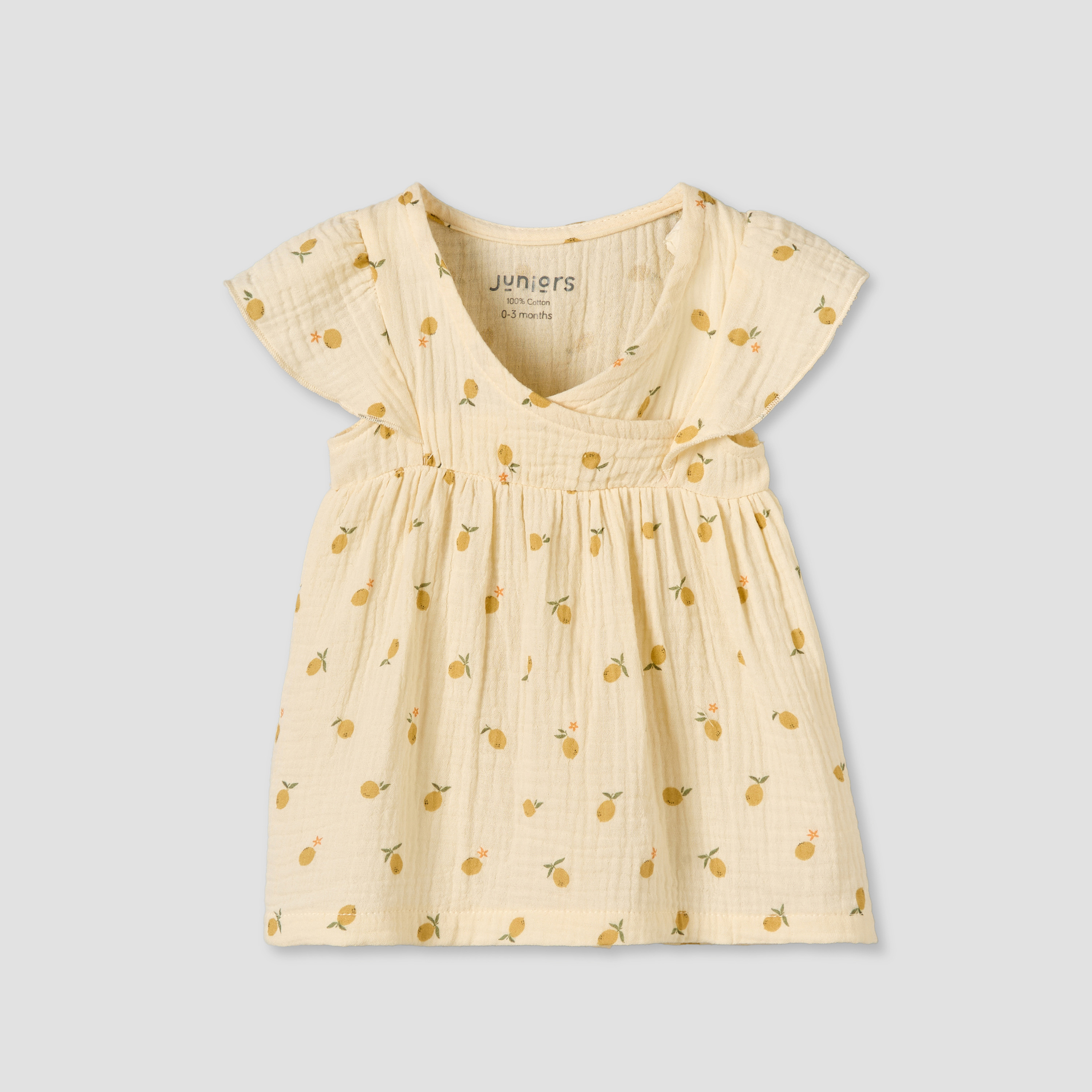 فستان إيه لاين بياقة حرف V وأكمام قصيرة مع سروال داخلي من جونيورز-baby-girls-clothing-dressesandjumpsuits-image-2