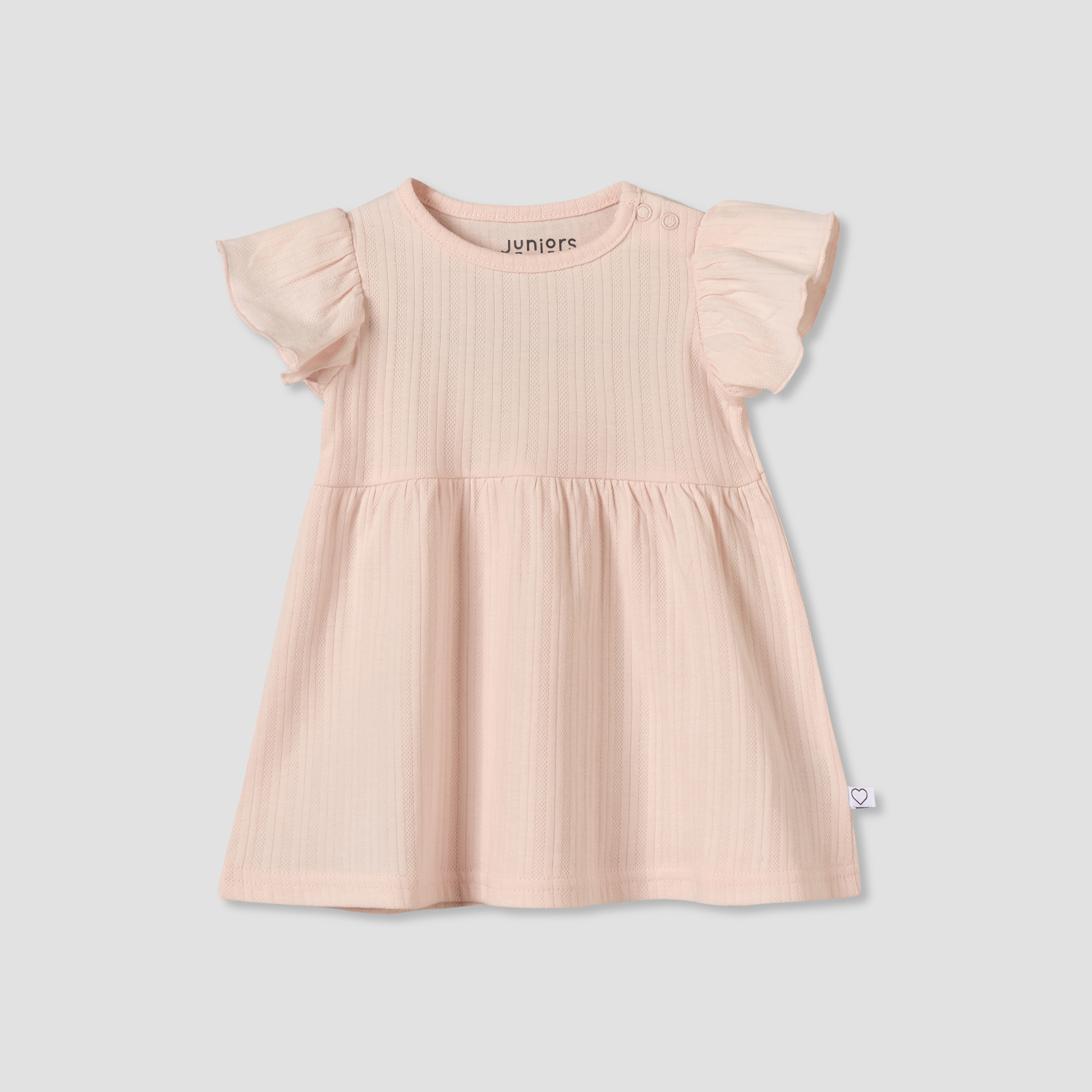 فستان إيه لاين بياقة مستديرة وأكمام قصيرة بتصميم مضلع من جونيورز-baby-girls-clothing-dressesandjumpsuits-image-1