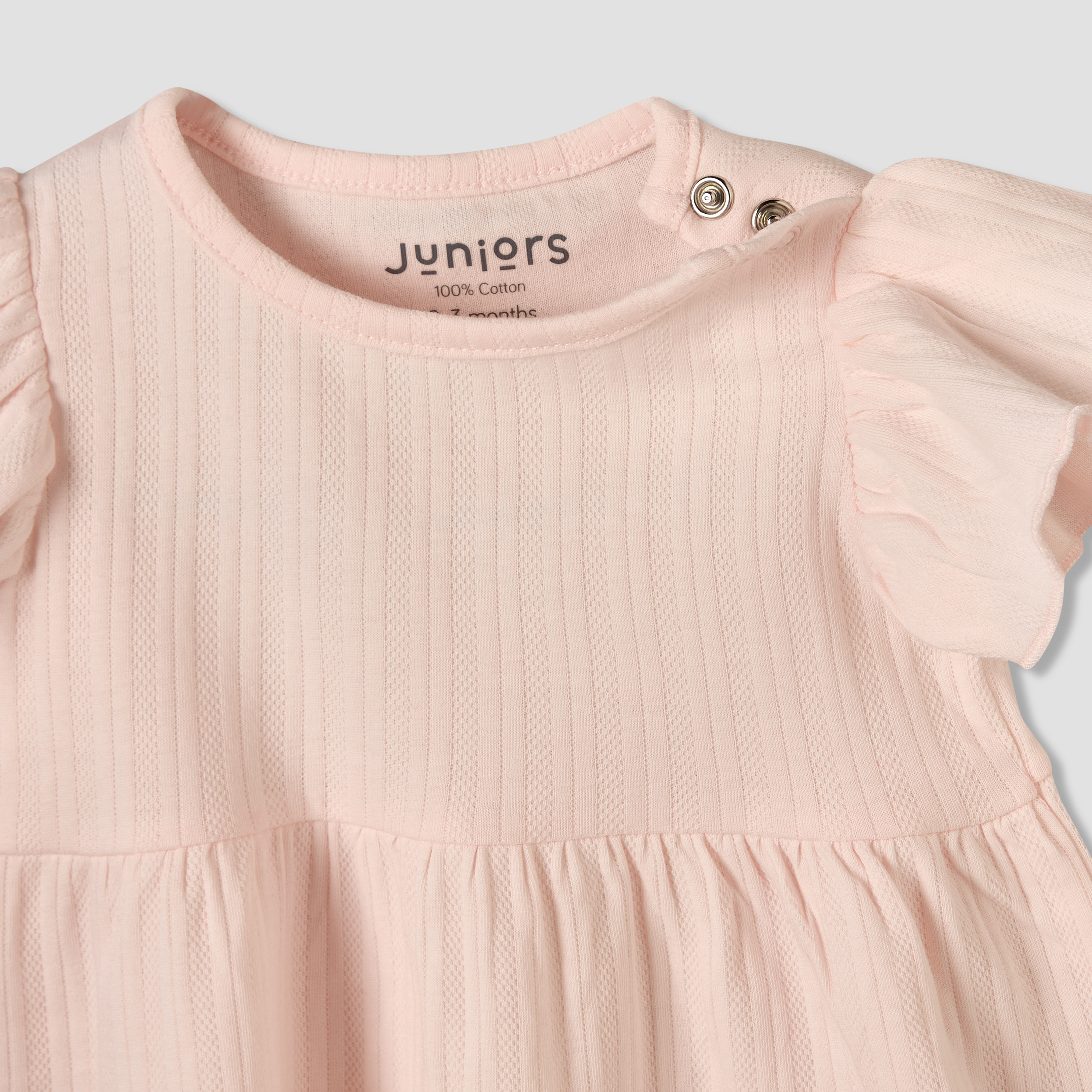 فستان إيه لاين بياقة مستديرة وأكمام قصيرة بتصميم مضلع من جونيورز-baby-girls-clothing-dressesandjumpsuits-image-3