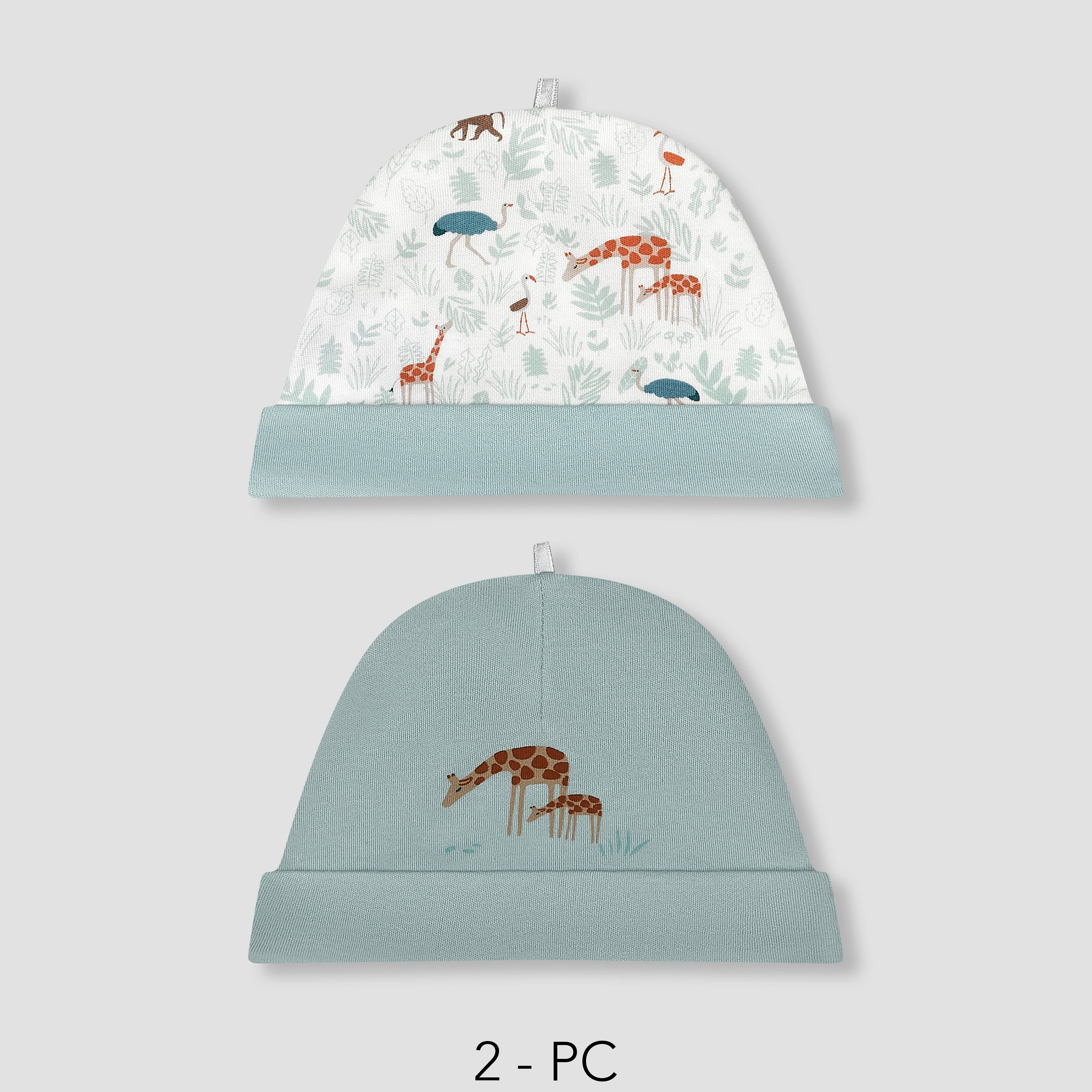 Pack of 2 Juniors Cap with Safari Print-baby-boys-accessories-caps-image-1