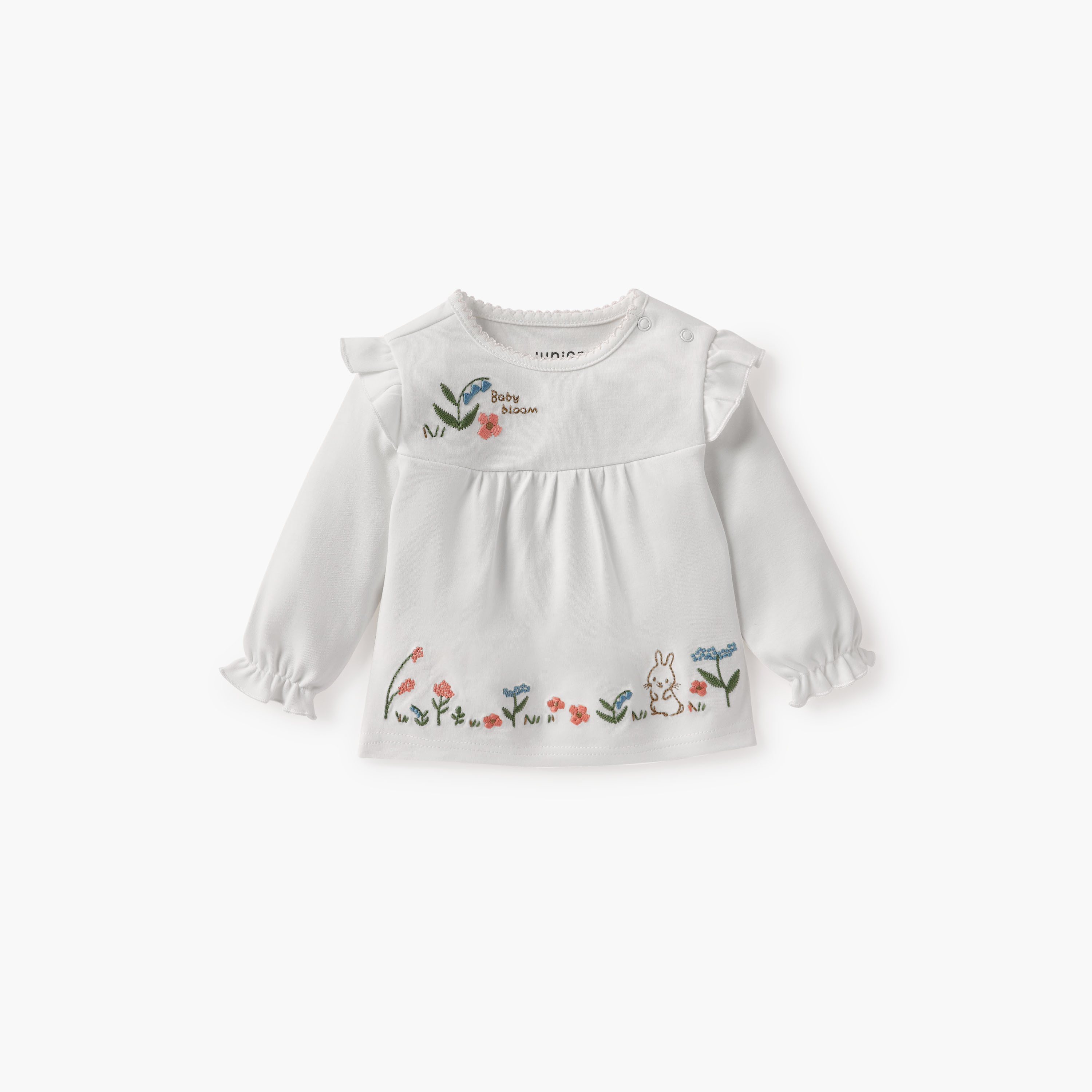 طقم بلوزة مطرزة وبنطلون بيجاما من جونيورز-baby-girls-clothing-nightwear-pyjamasets-image-2