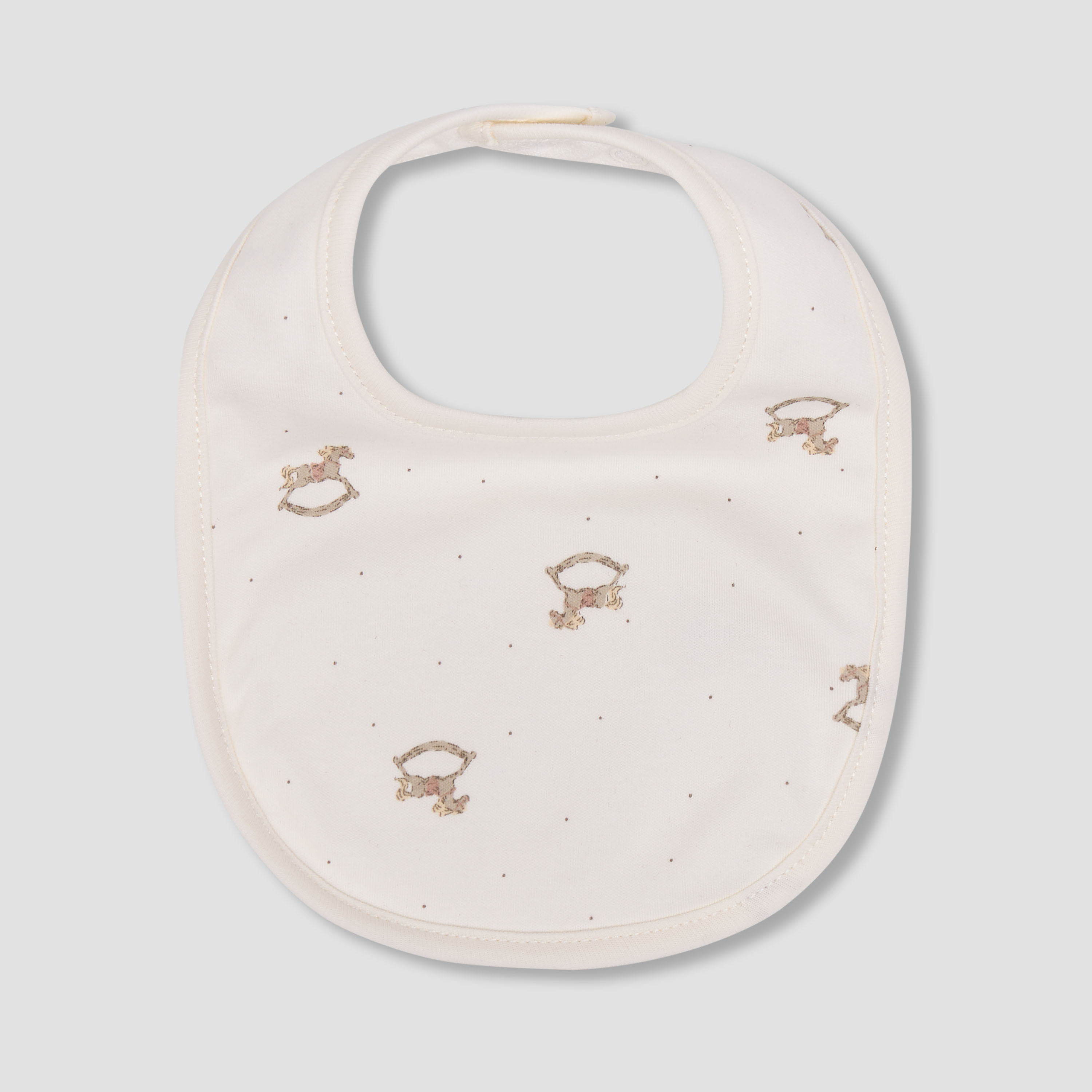 Pack of 2 Giggles Baby Bib with Rocking Horse Embroidery-baby-feeding-bibs-image-3