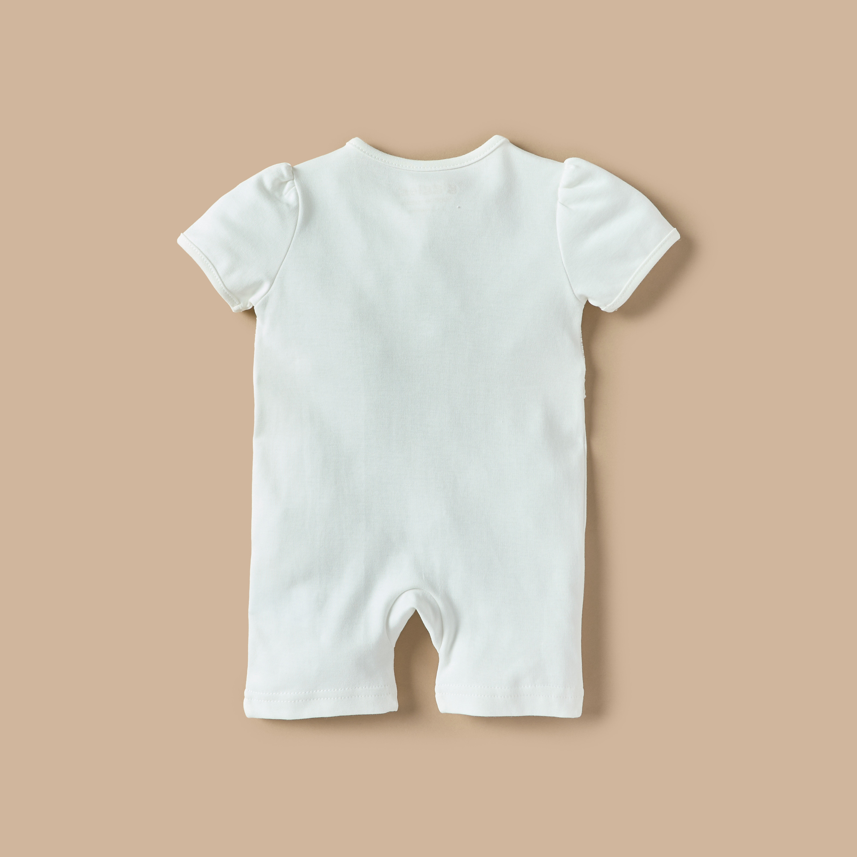 Giggles Textured Romper with Snap Button Closure-baby-girls-clothing-rompers-image-4